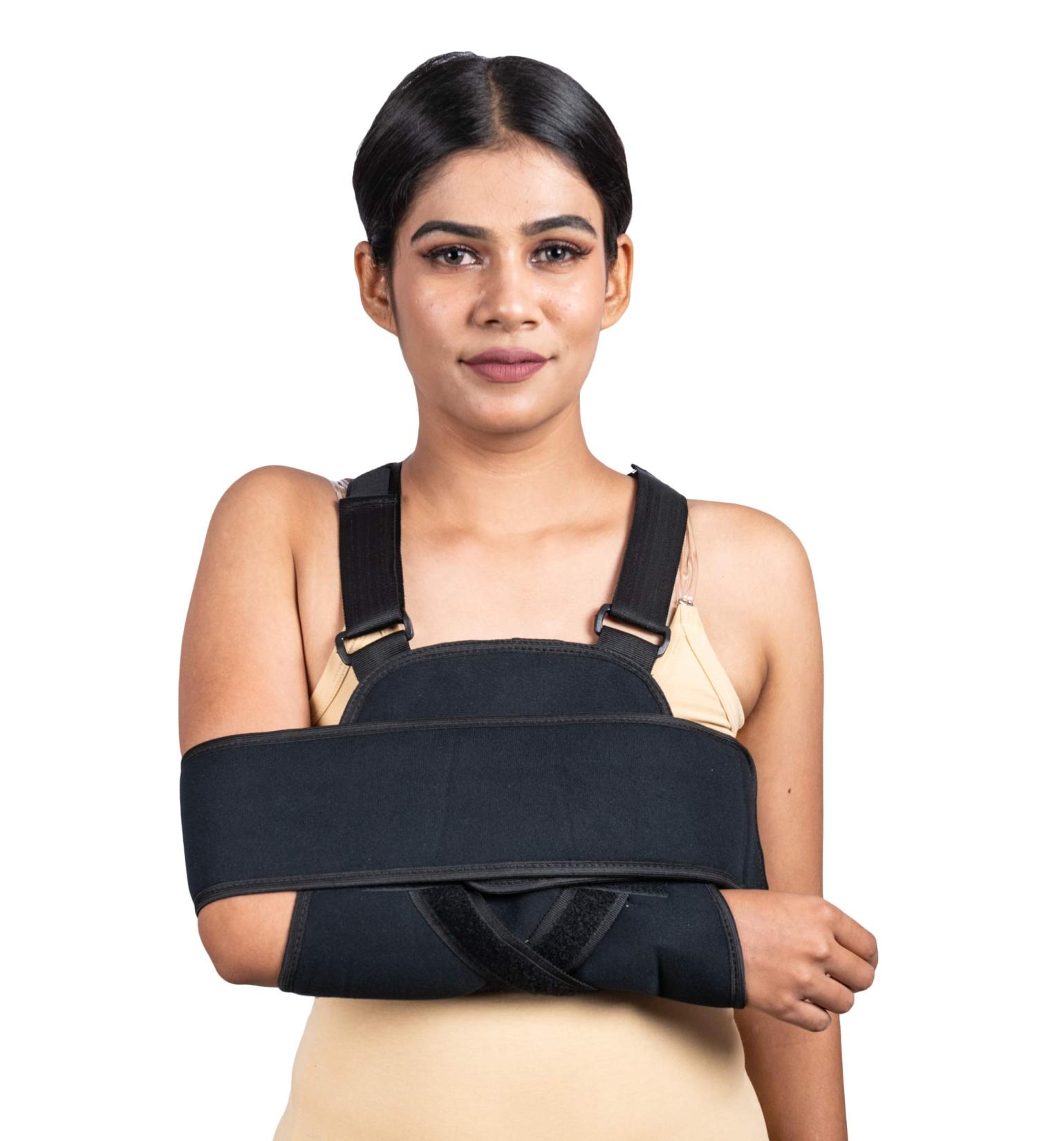 Arm Sling Shoulder Brace - Adjustable Rotator Cuff & Elbow Support for Quick Recovery | Men & Women - Buy Online on GoSupps.com
