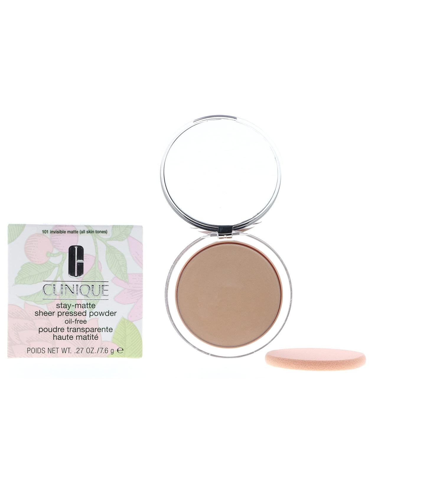 Clinique Stay-Matte Sheer Pressed Powder 0.27 oz - 101 Invisible Matte Tan | All Skin Tones - Buy Online on GoSupps.com