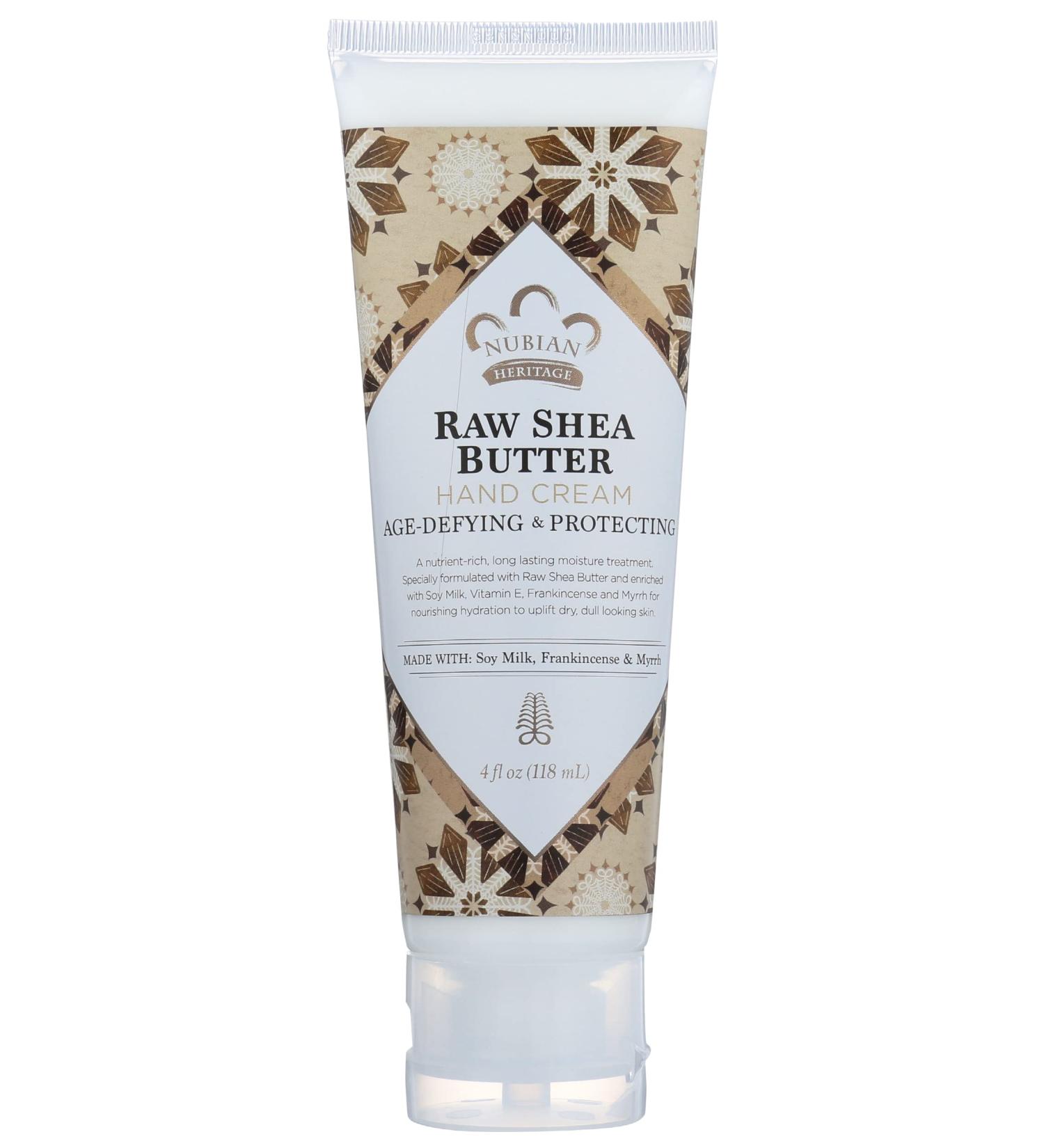 Nubian Heritage Raw Shea Butter Hand Cream Age-Defying & Protecting 4 Oz (Pack of 3) Shea Butter 1 Ounce (Pack of 12)