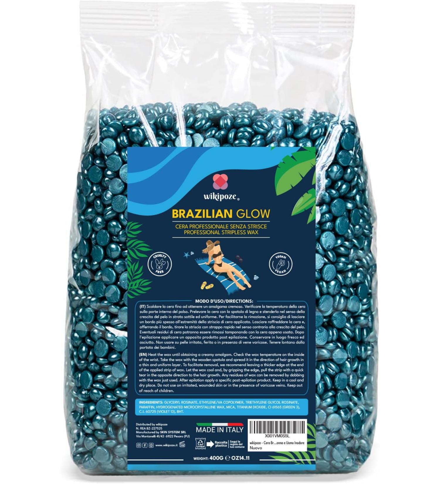Buy Wikipoze Brazilian Wax Pearls - Odorless Hair Removal Wax for Women & Men | Gentle Stripe-free Waxing for Whole Body - 400g - Buy Online on GoSupps.com