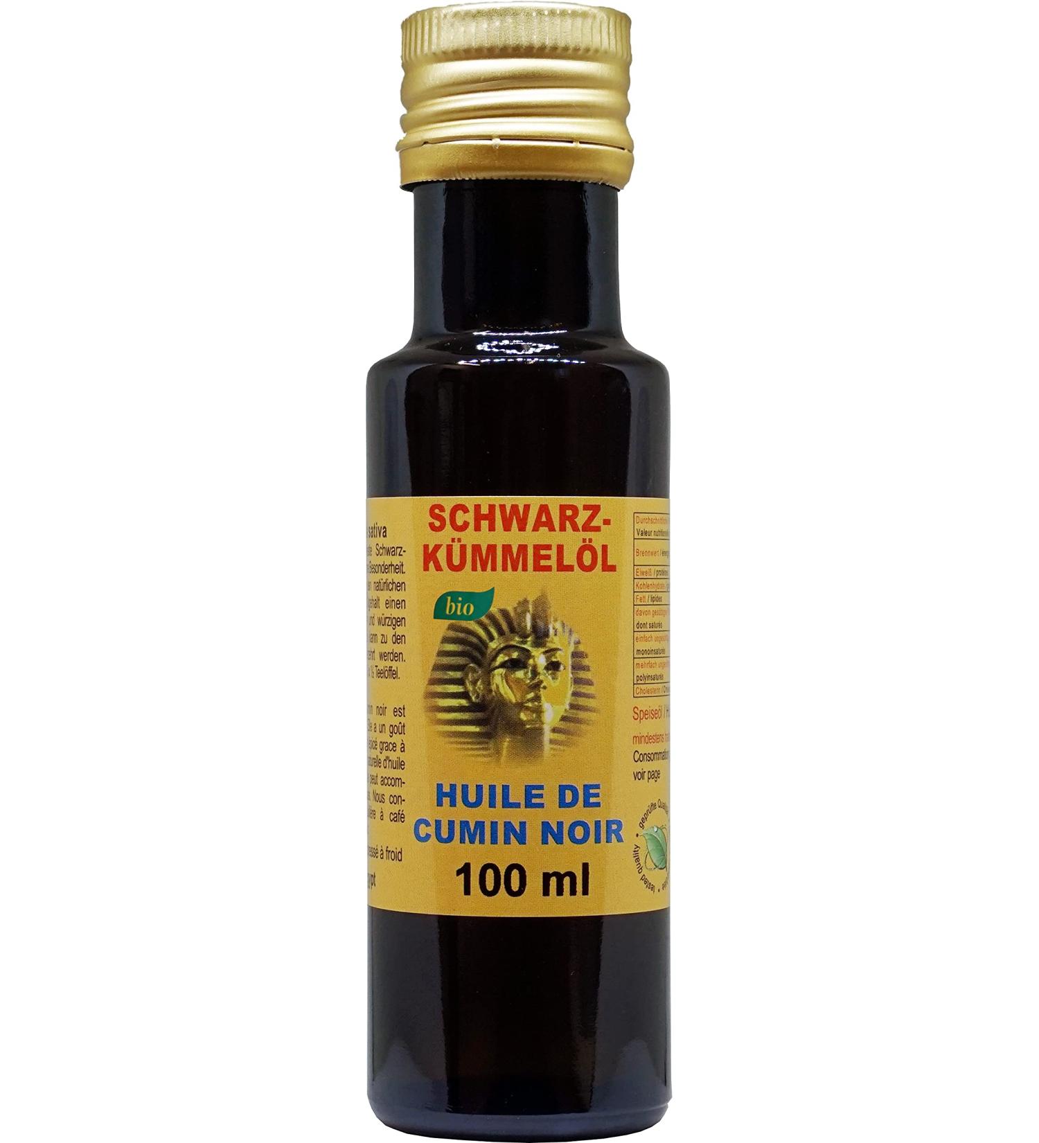 Organic Black Cumin Oil (Nigella Sativa) 100ml - Cold Pressed Natural from Egypt | Buy Online Internationally - Buy Online on GoSupps.com
