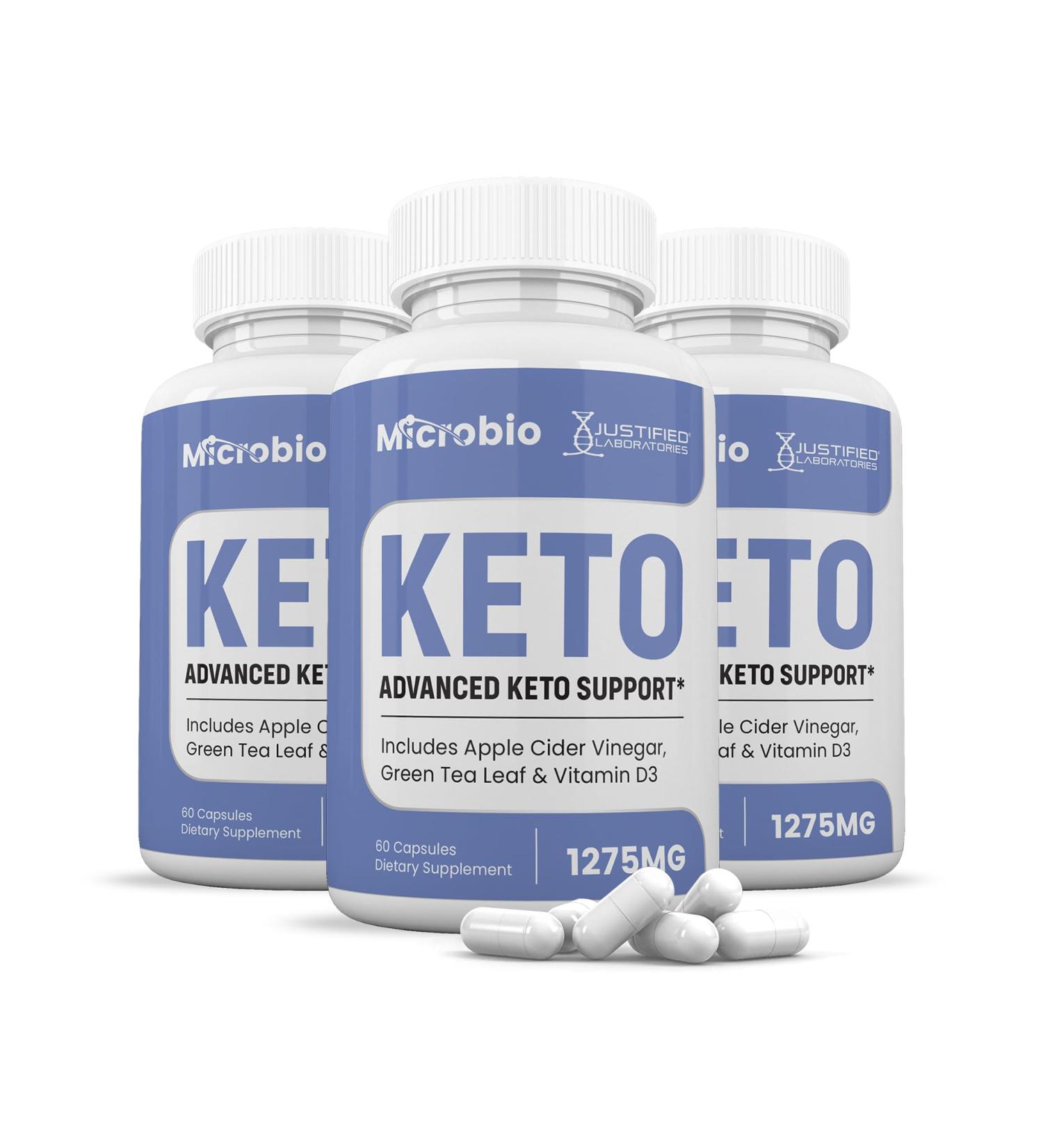 (3 Pack) Microbio Keto ACV Pills 1275MG Keto Support Blend Capsule Alternative to Keto ACV Gummies Formulated with Apple Cider Vinegar Extra Virgin Olive Oil Powder Green Tea Leaf 180 Capsules - Buy Online on GoSupps.com