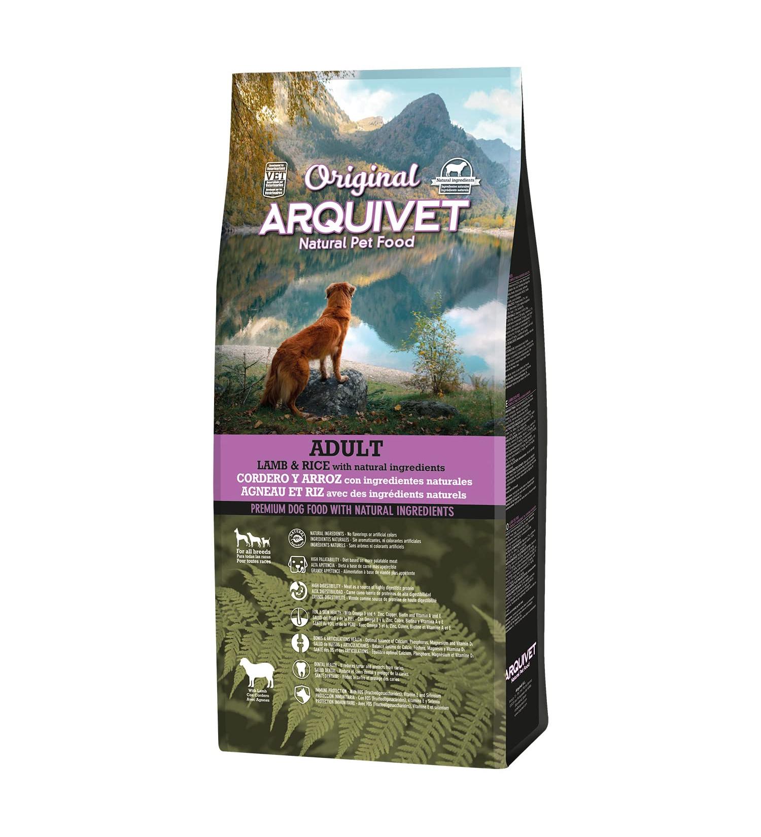 ARQUIVET Original Adult - Adult Dog Food Lamb and Rice 12 Kg - Dog Food - Dry Food for Dogs - All Breeds - natural ingredients - Buy Online on GoSupps.com