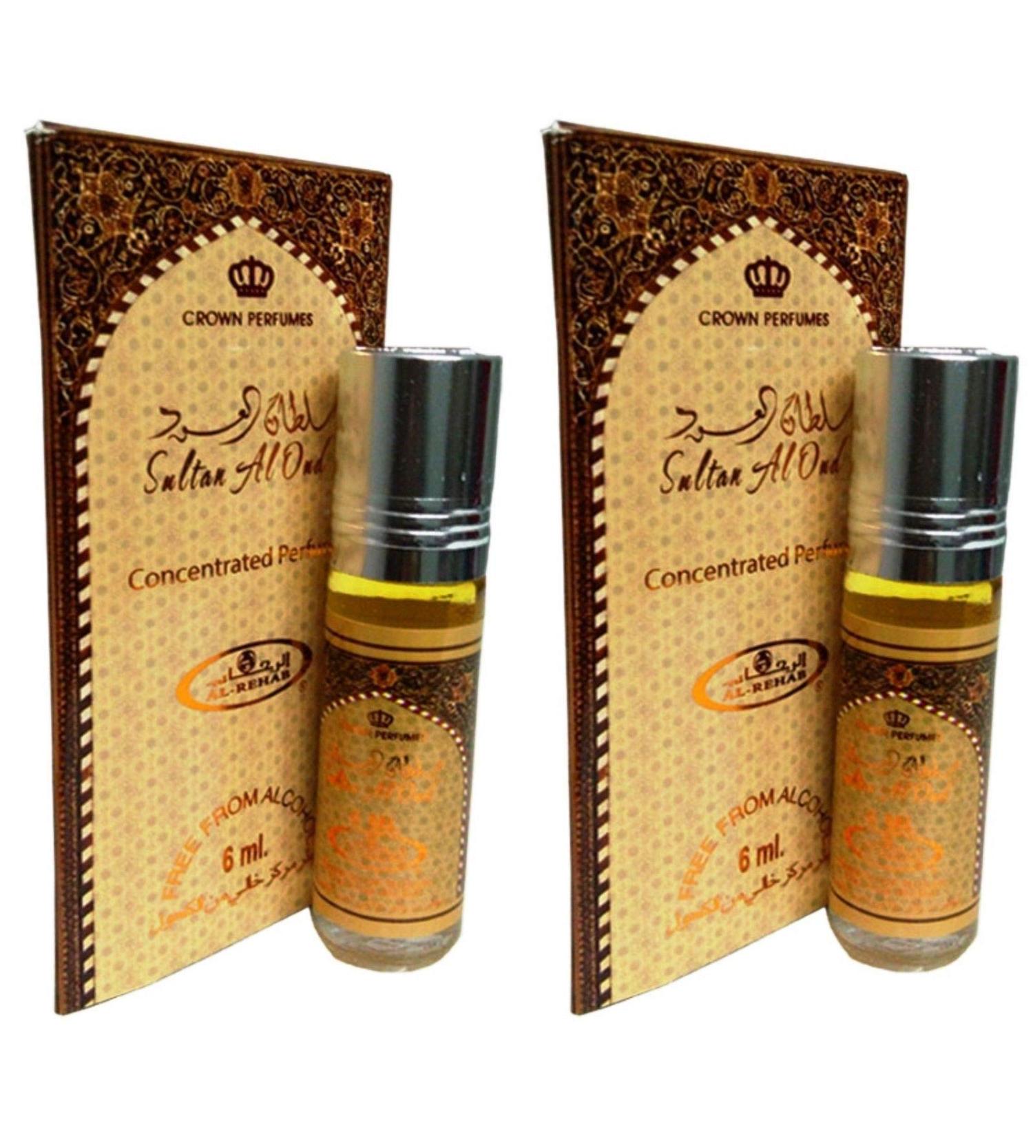 Al-Rehab SULTAN AL OUD Perfume oil attar 6 ml 2 Pack
