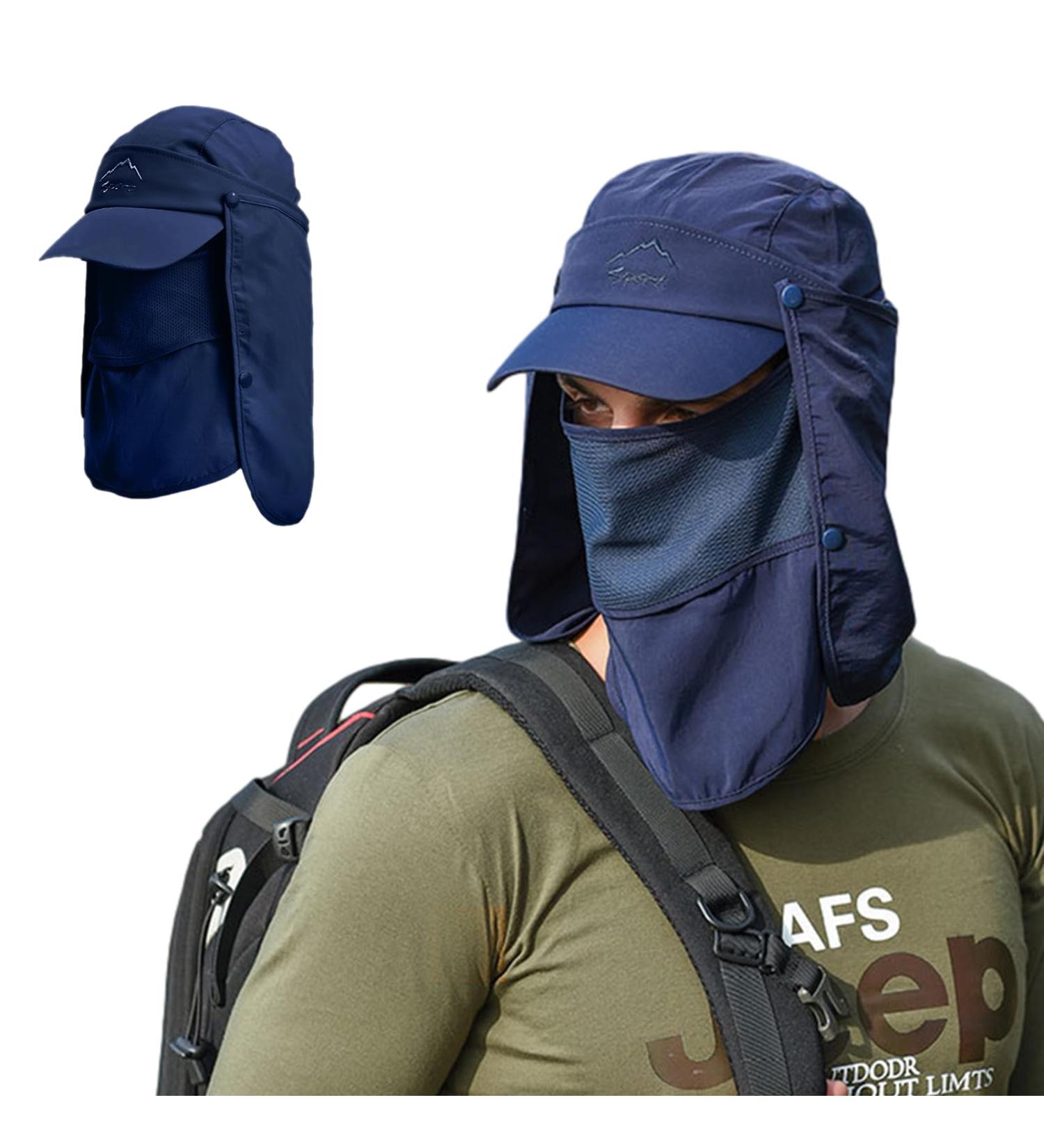 TMEOOG UV Protection Sonnenhut for Men & Women - Foldable Boonie Hat for Hiking Safari & Outdoor Use - Lightweight Sun Protection Hat (56-62cm) - Blue - Buy Online on GoSupps.com