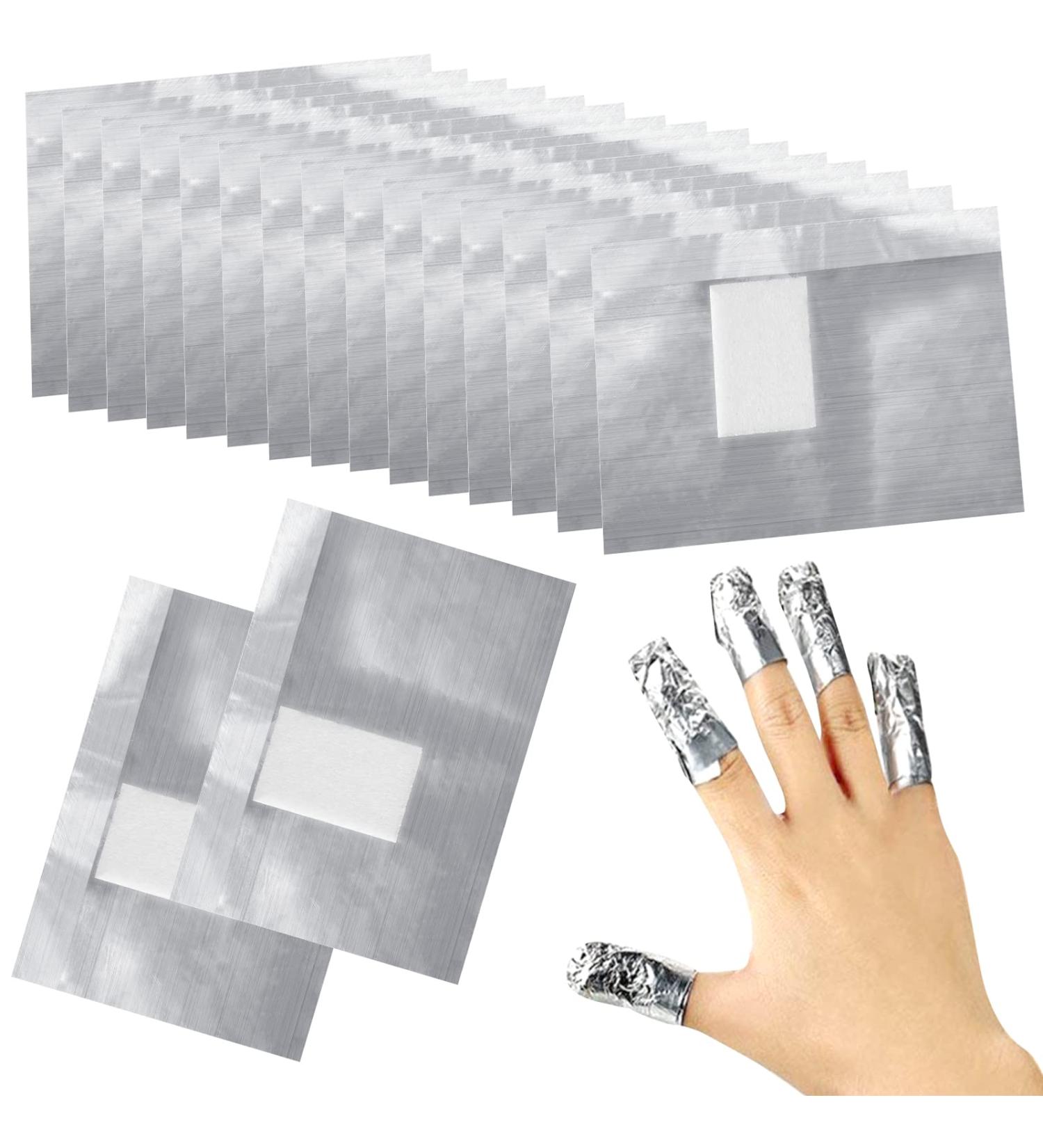 Sularpek 100 Pcs Foil Nail Wraps with Pre-attached Cotton Pads - Nail Foil Aluminium Remover for Gel Nails - Manicure and Pedicure Nail Art Cleaner - Buy Online on GoSupps.com
