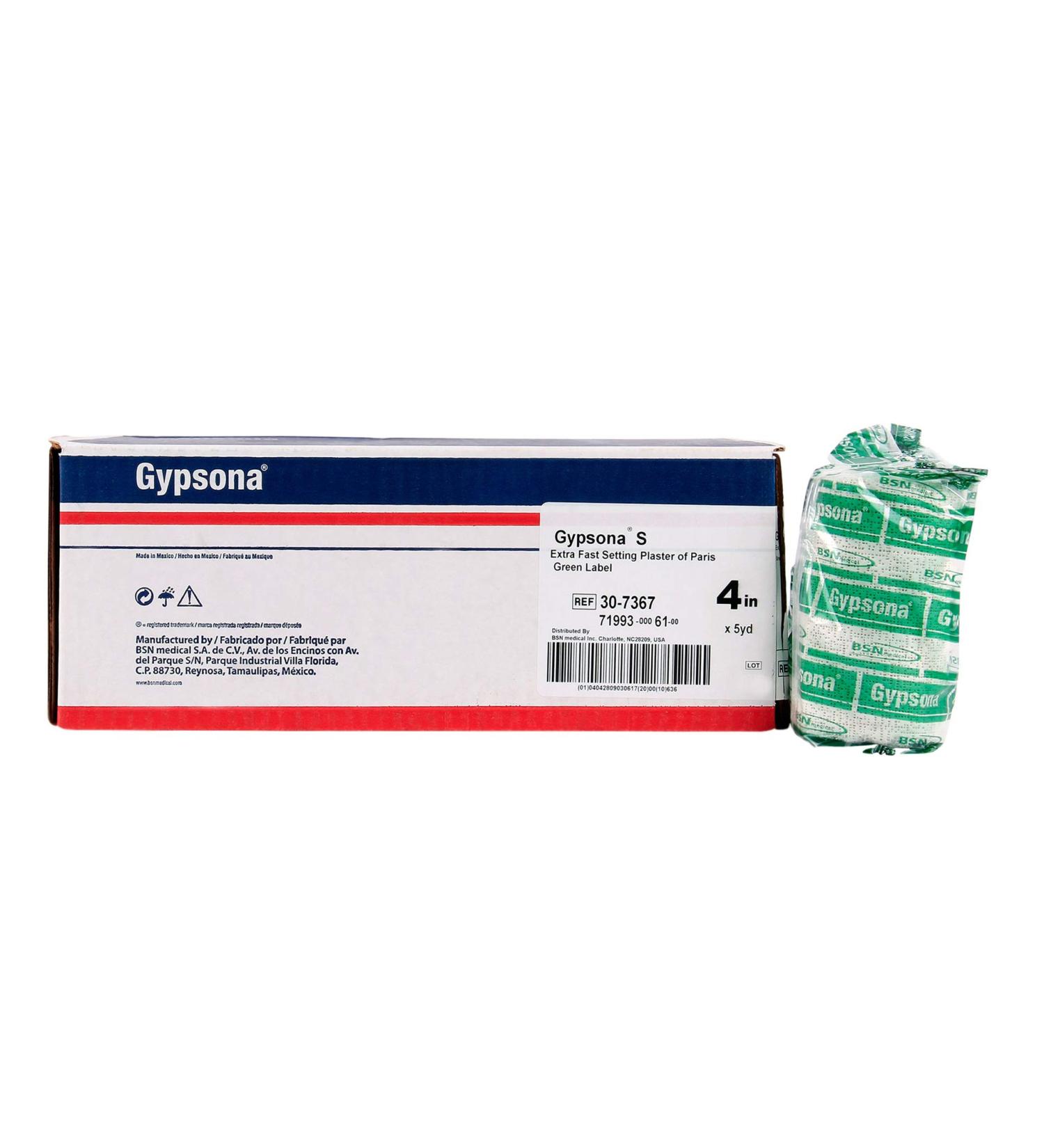 BSN Medical 30-7367 GYPSONA S Bandages and Splints Extra Fast Setting 4 x 5 yd. Size (Pack of 12)
