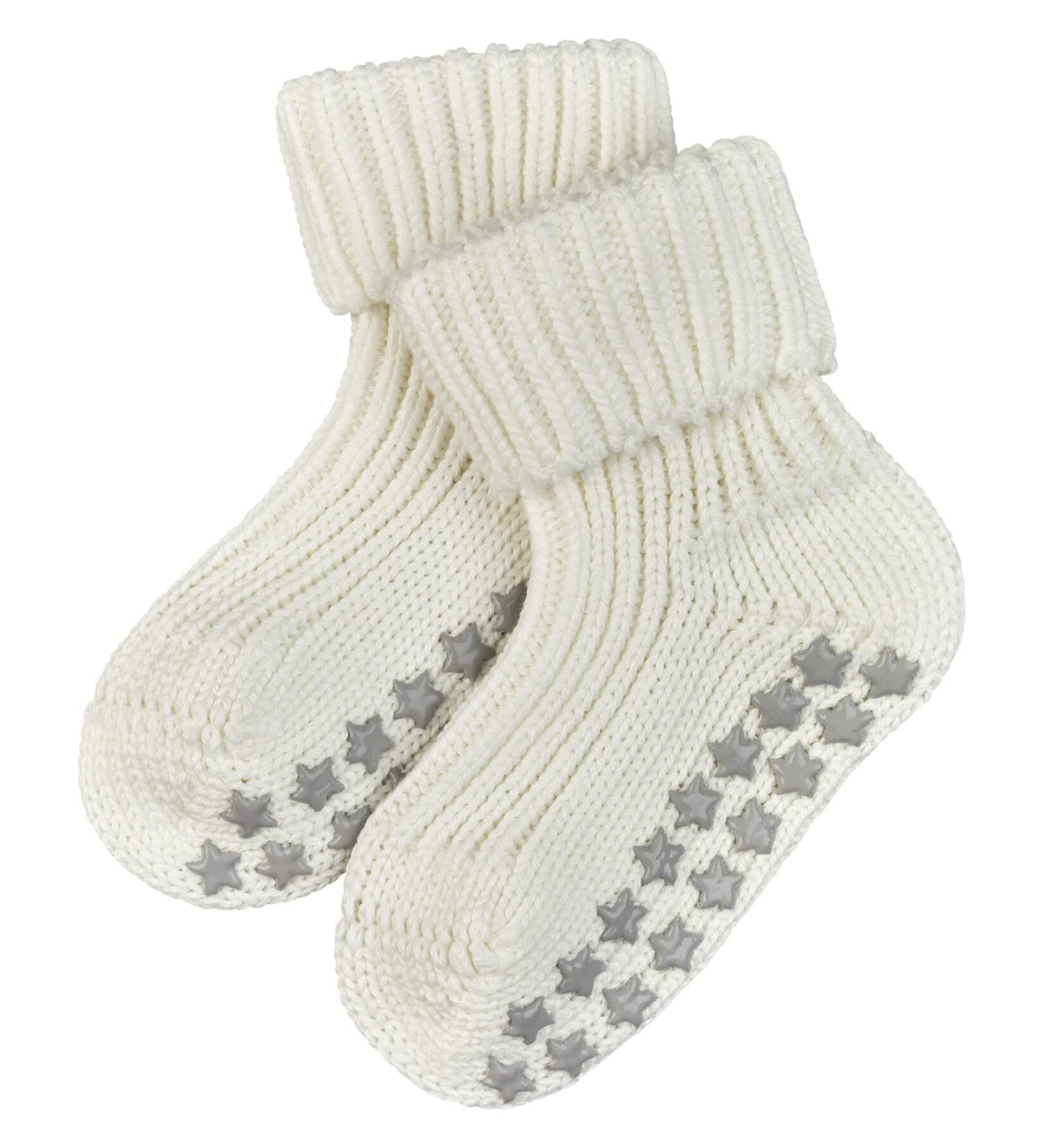 FALKE Unisex Baby Catspads Cotton Slipper Socks 6-12 Months White - Thick & Warm With Silicone Nubs for Improved Grip - Buy Online on GoSupps.com