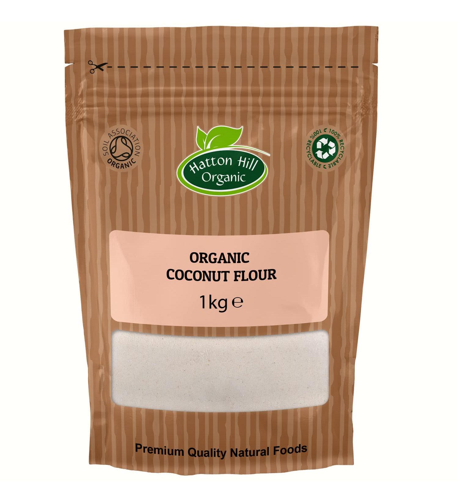 Organic Coconut Flour 1kg by Hatton Hill Organic - Free UK Delivery - Buy Online on GoSupps.com