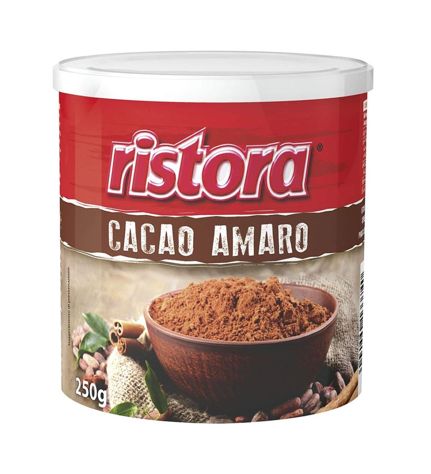 Ristora Ristora Cacao Amaro in Polvere Unsweetened Cocoa Powder with Bitter Flavour Gluten Free Pack of 6 250g