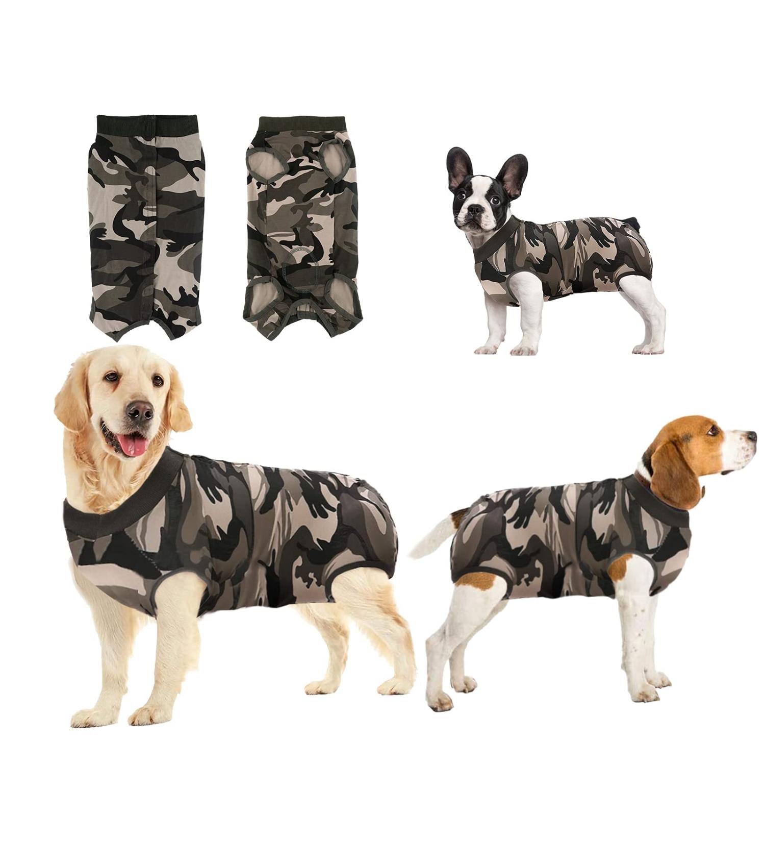 Ouuonno Healing Suits for Dogs | Surgical Recovery Spay & Skin Disease Support | XS Camouflage - Comfort & Style - Buy Online on GoSupps.com