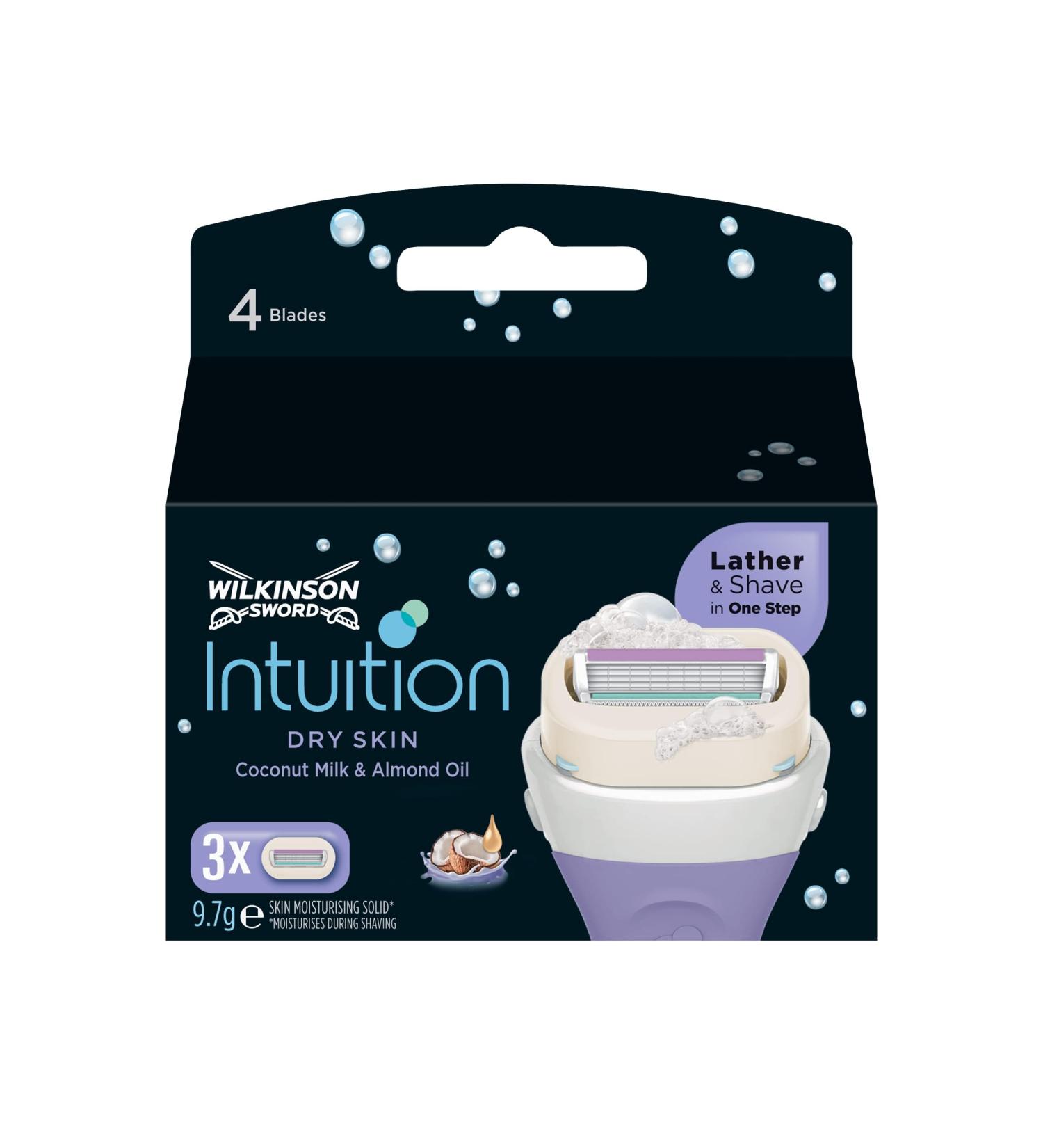 Wilkinson Sword Intuition Dry Skin Razor Blades for Women 3 Count - Buy Online on GoSupps.com