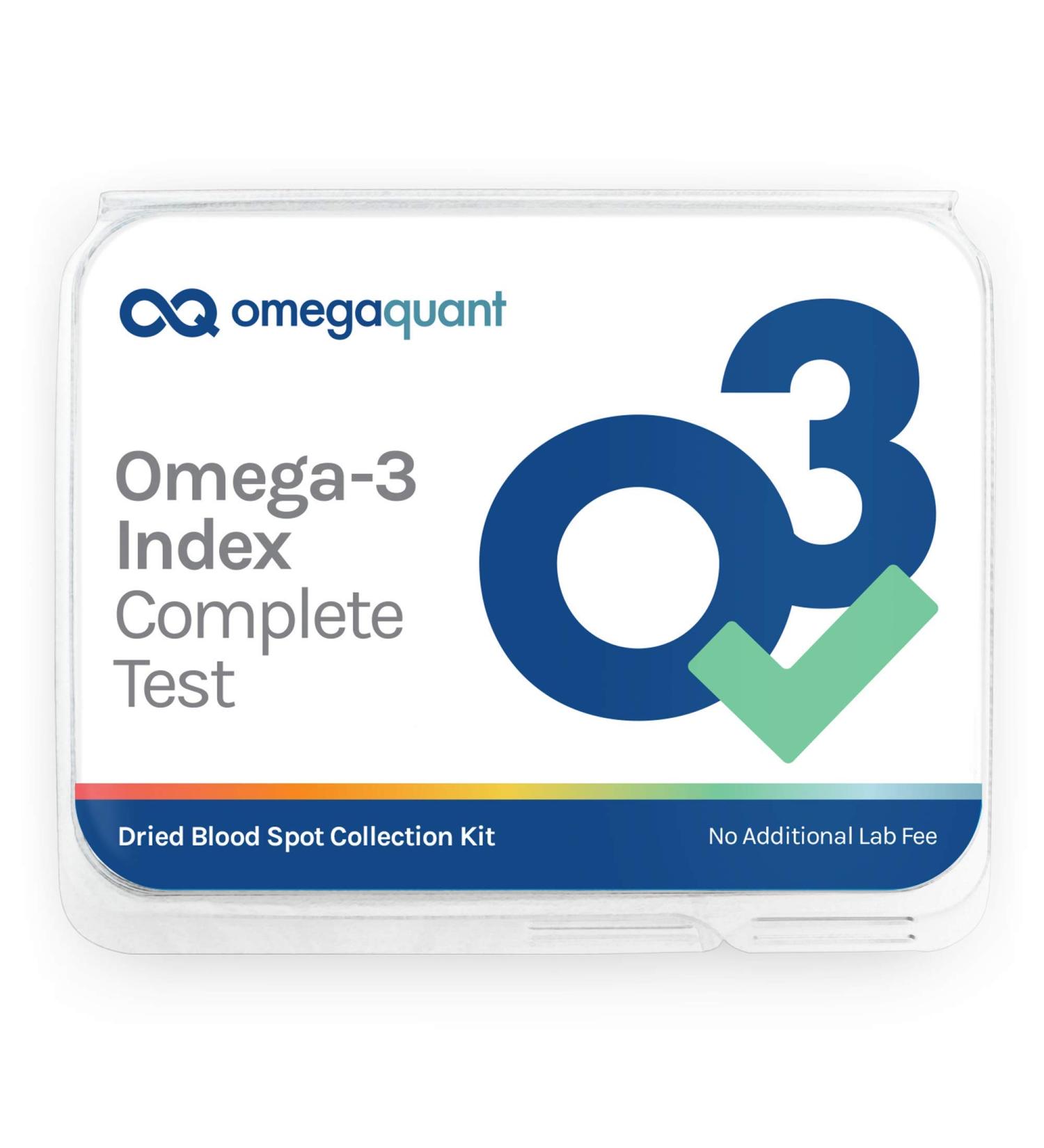 Omega Quant Omega-3 Index Complete - Complete Fatty Acid Profile Blood Test Kit | Includes - Omega-3s Omega-6s Saturated Fats Monounsaturated fats Trans Fats | 1 Complete Home Kit - Buy Online on GoSupps.com