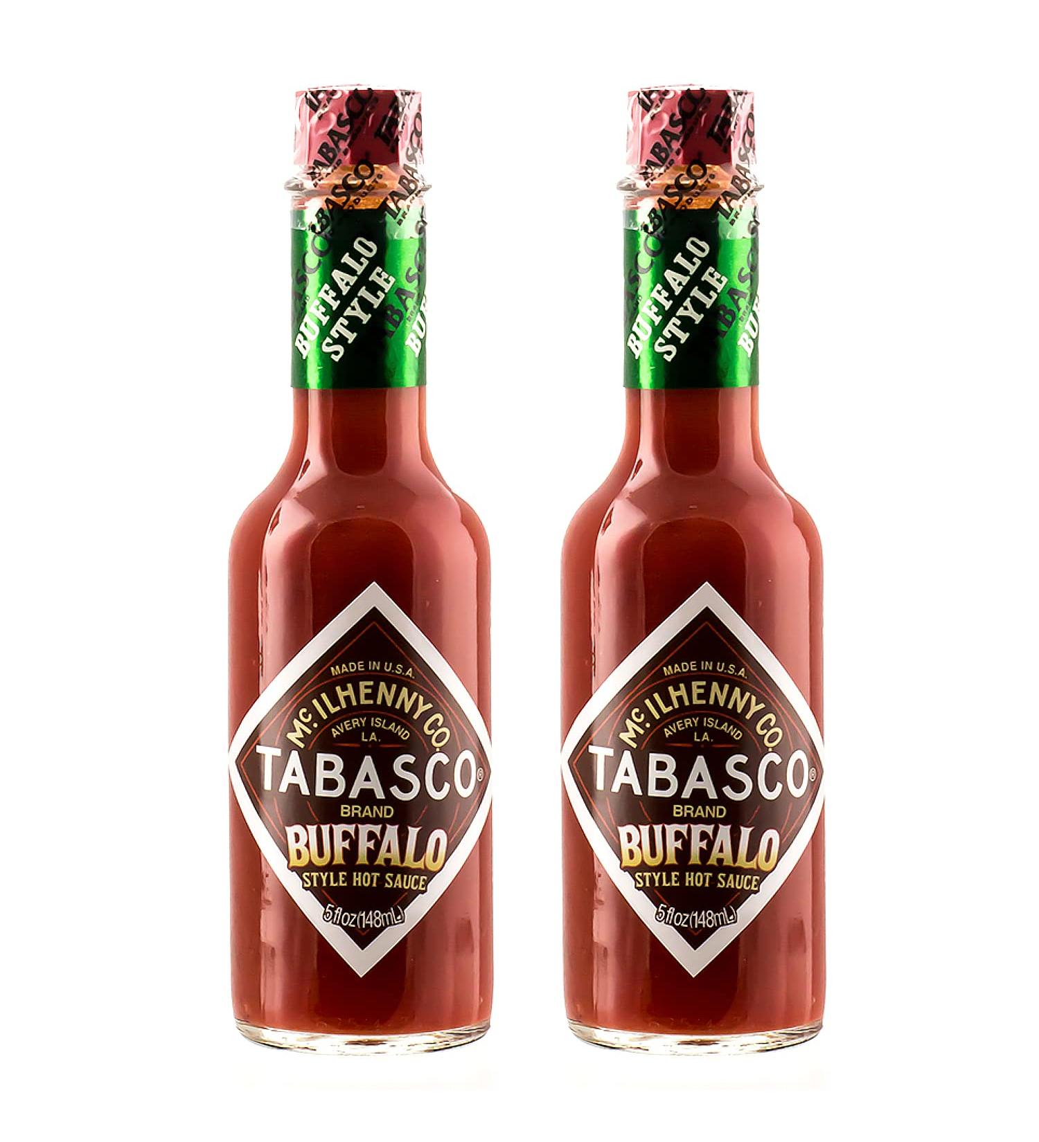 2 Pack: "New" McIlhenny's Tabasco Brand Buffalo Style Hot Sauce - 5 Oz.