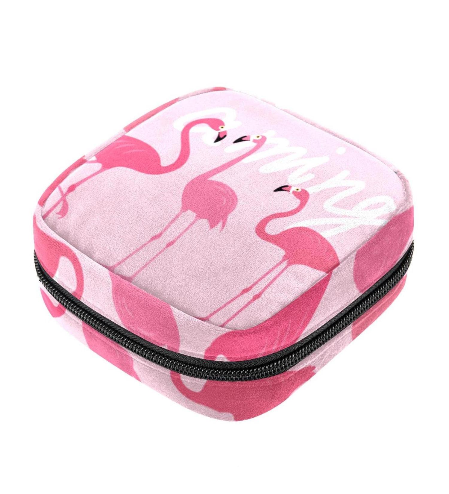 Flamingo Menstrual Cup Pouch & Sanitary Napkin Organizer - Multicoloured 05 - Buy Online on GoSupps.com