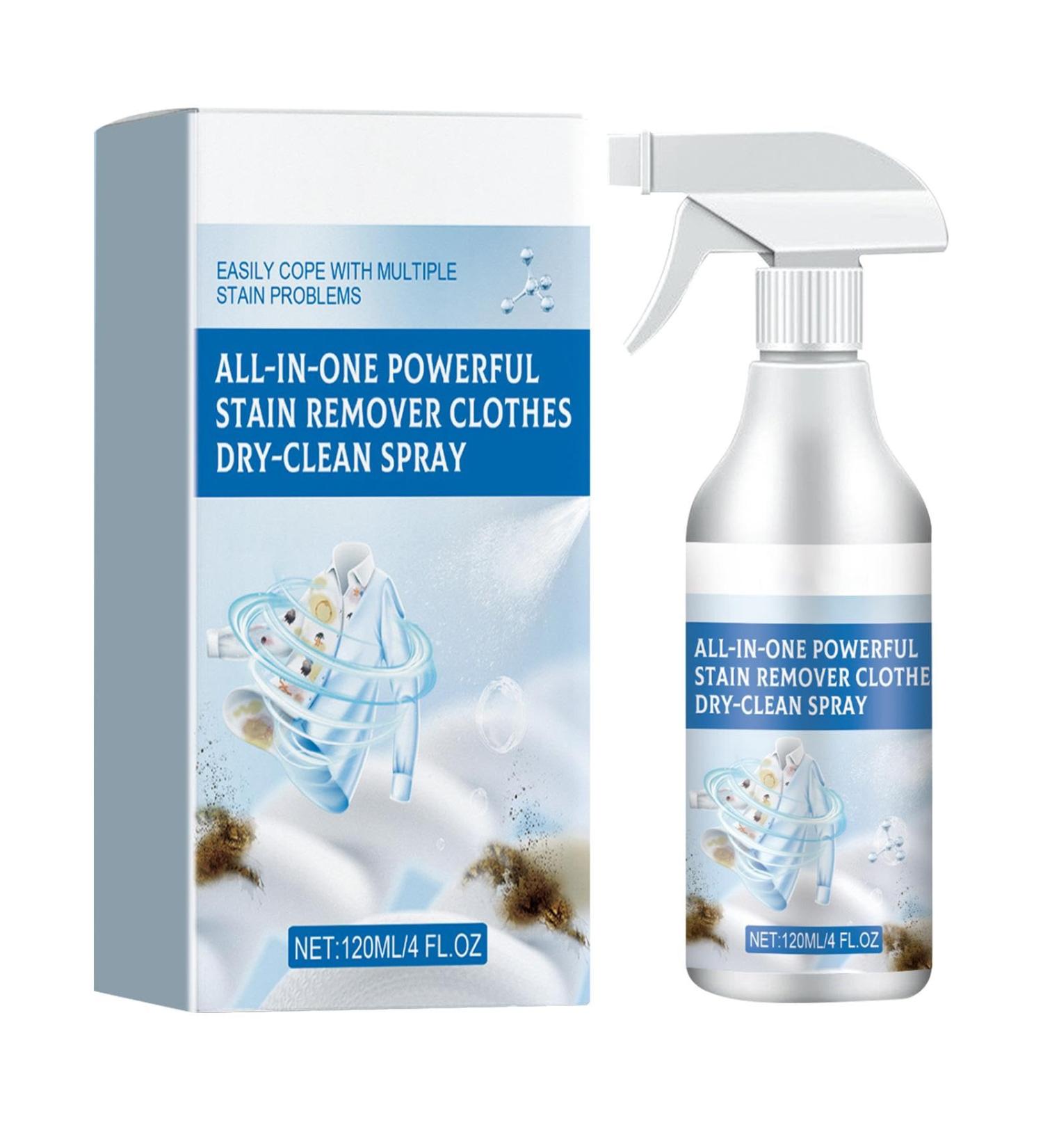 No-Wash Laundry Spray Spot Remover for Clothes Tough Stains Cleaner for Cleaning Food Fabric Stain Remover 120ml Clothes Dry Cleaning Spray for Removes Oil Paint Blood and Pet Stains - Buy Online on GoSupps.com