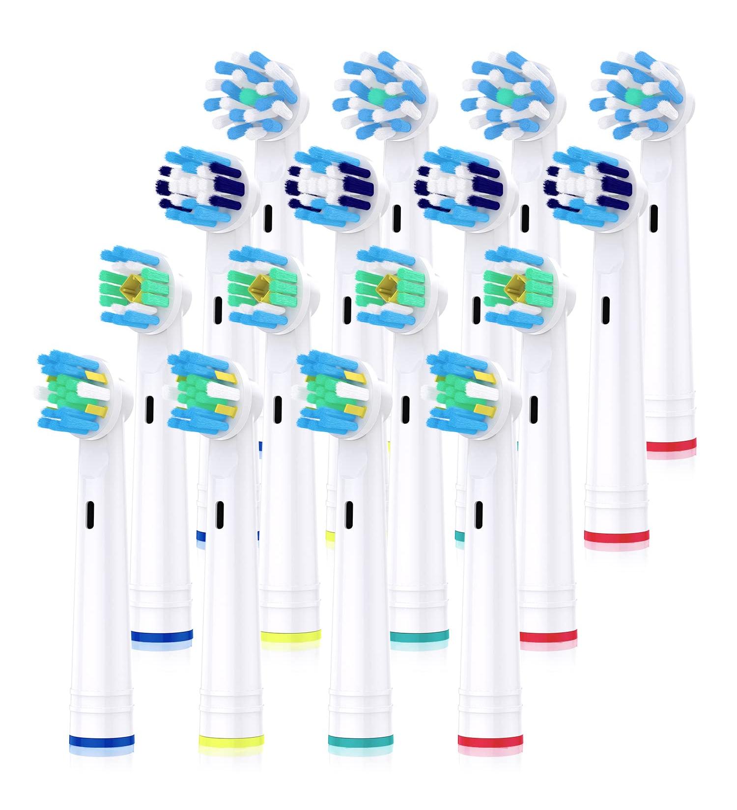 16 Pack Professional Electric Toothbrush Replacement Heads for Oral B - Compatible with Pro Genius and Smart - Replacement Brush Heads - Buy Online on GoSupps.com