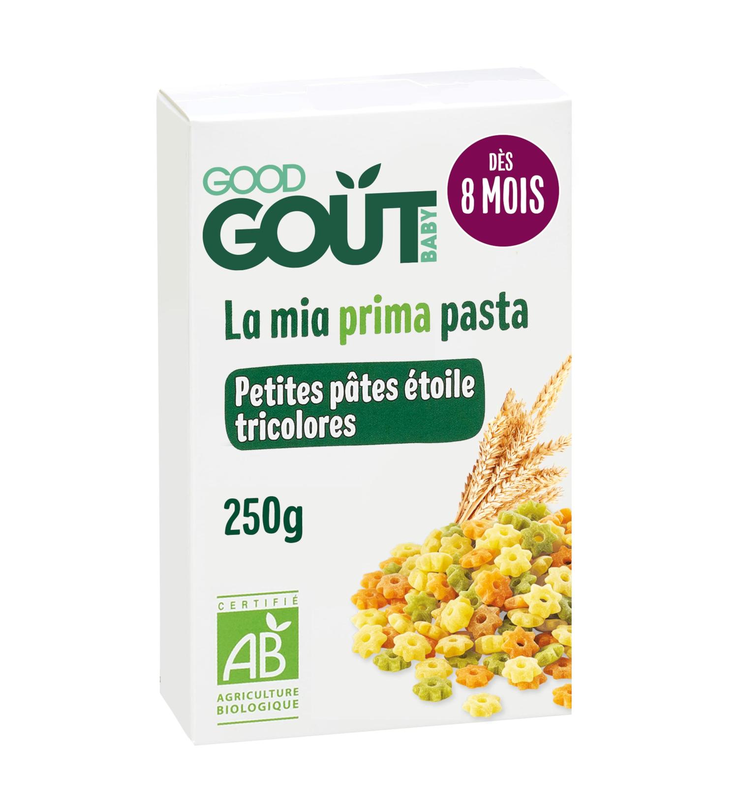 GOOD TASTE - Small Star Pasta Tricolor - From 8 Months - Melting - Made In Italy - Cooking 11 Min - 250g - Buy Online on GoSupps.com