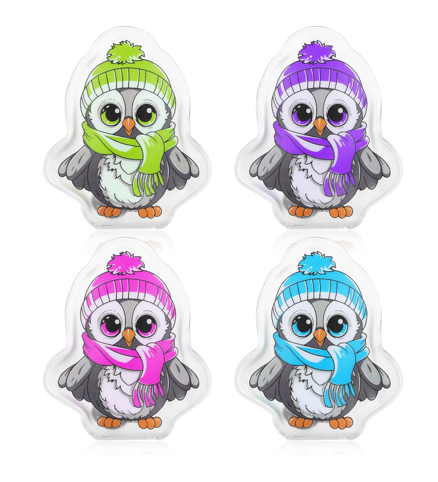 Com-Four Reusable Pocket Warmer - Colorful Owl Hand Warmers for Kids - 4-Pack Heating Pillows for Cold Days & On-the-Go - Buy Online on GoSupps.com