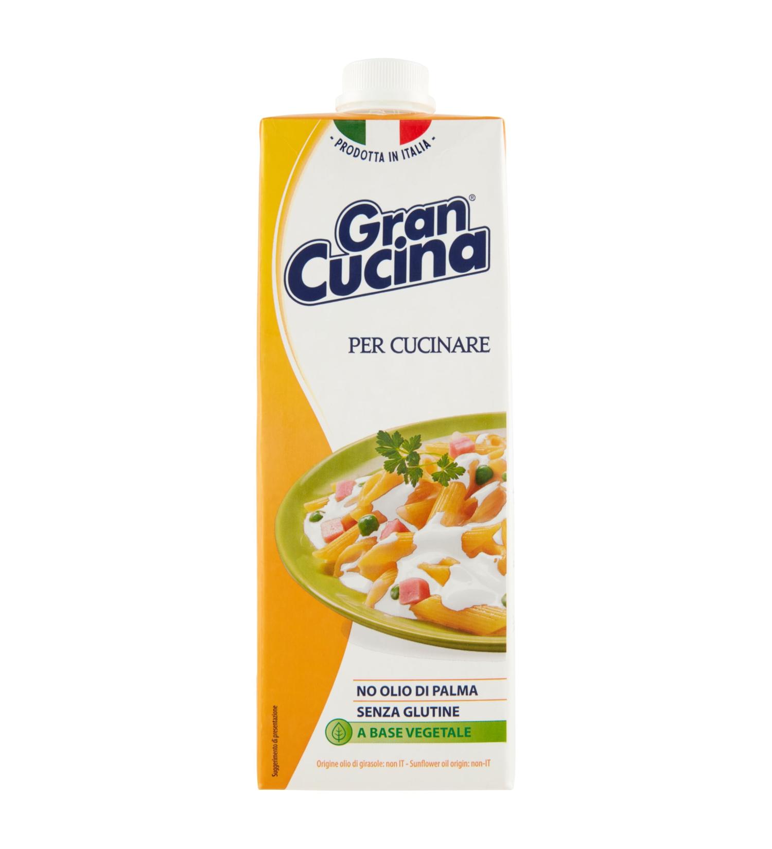 Italian Gourmet E.R. Gran Cucina Cooking Cream plant-based cream cooking sauce without palm oil gluten-free 1000 g + Gourmet Italian Tomato Pulp Tomato Pulp 400 g