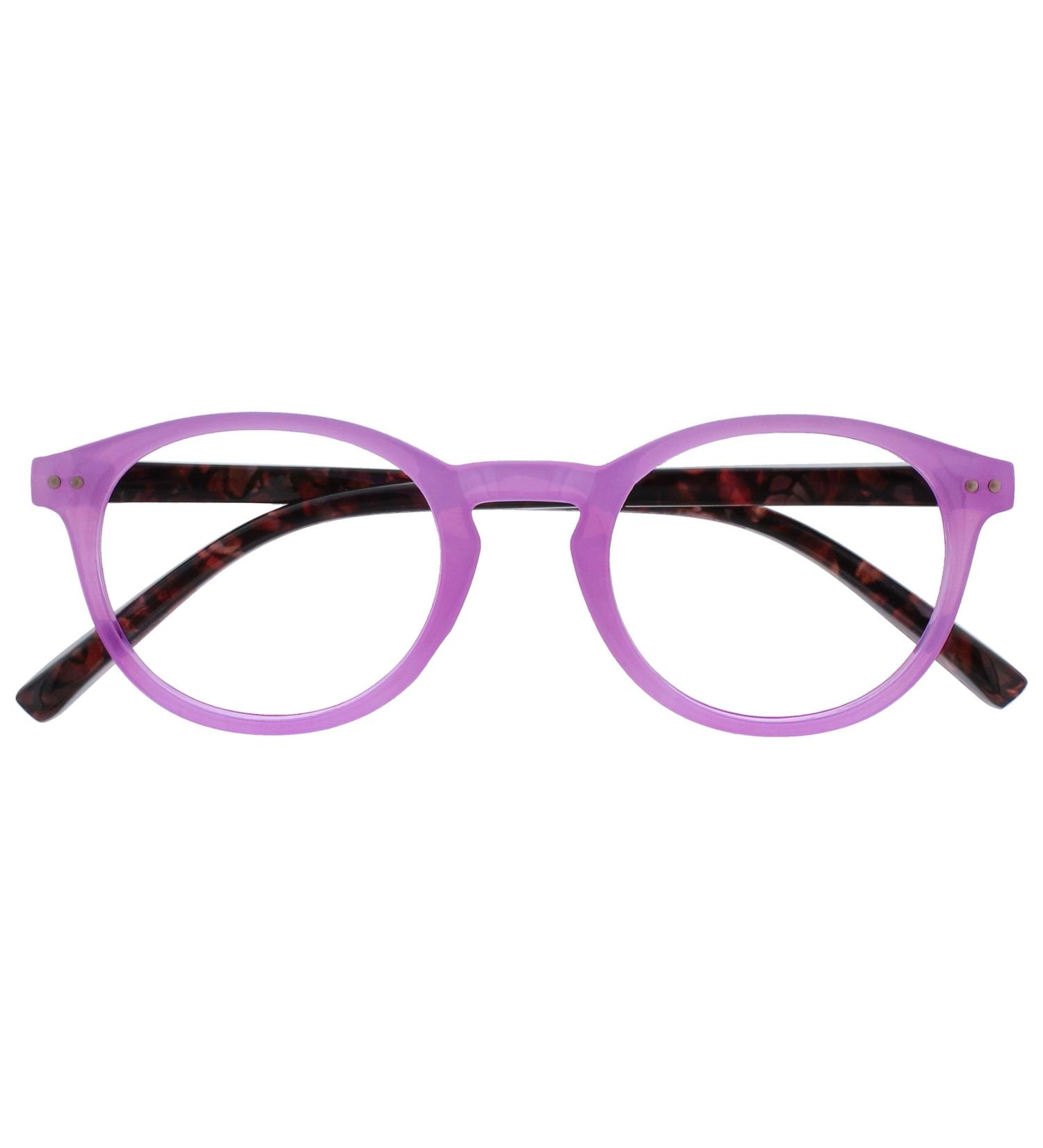 Opulize Zen Reading Glasses Round Frame Spring Hinges Scratch Resistant Shiny Pink R24-4 +3.50 Magnification - Buy Online on GoSupps.com