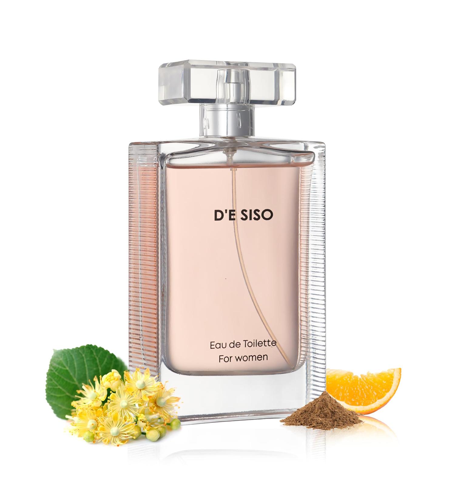 D'e Siso Classic Sweet Perfume for Women - Eau de Toilette Floral Fragrance with Vanilla Orange Blossom Bergamot Vetiver Amber and Musky Ingredients - Perfume de Mujer (100ml 3.4Oz) Plain - Buy Online on GoSupps.com