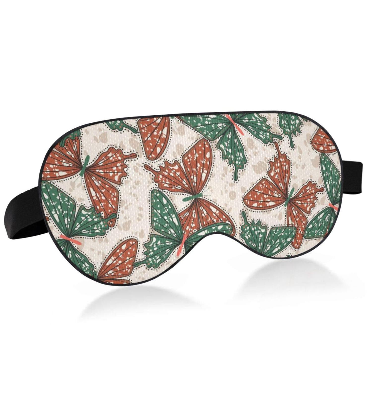Haskirky Light Blocking Eye Mask - Adjustable Adult Men and Women Travel Yoga Meditation Office Deep Sleep - Comfortable Breathable Design - Goodies Butterfly Print - Buy Online on GoSupps.com