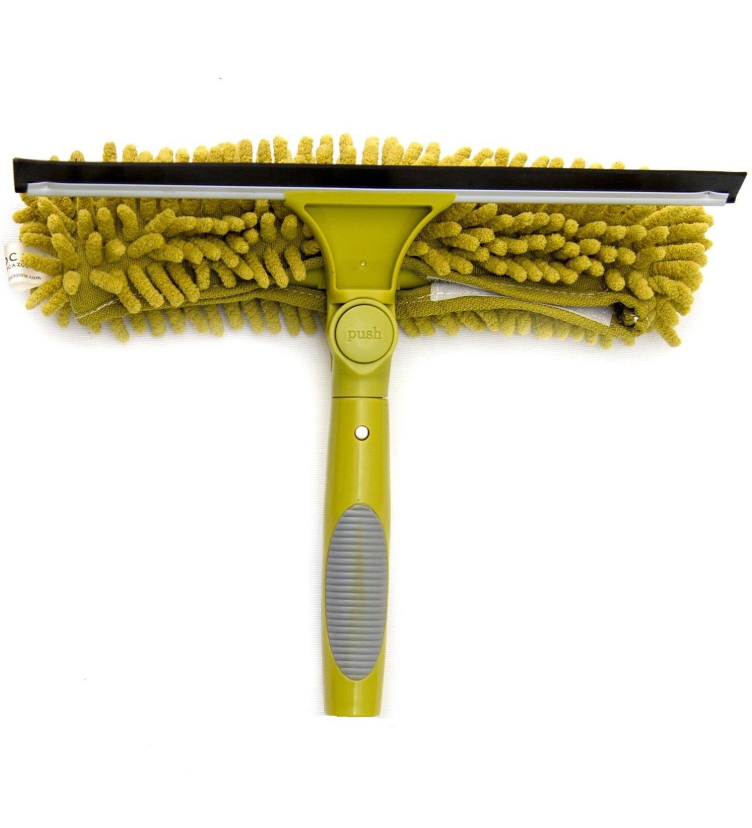DocaPole Window Squeegee and Scrubber Combo Attachment with 3 Blades - Fits Any DocaPole - Single Pivot - Buy Online on GoSupps.com