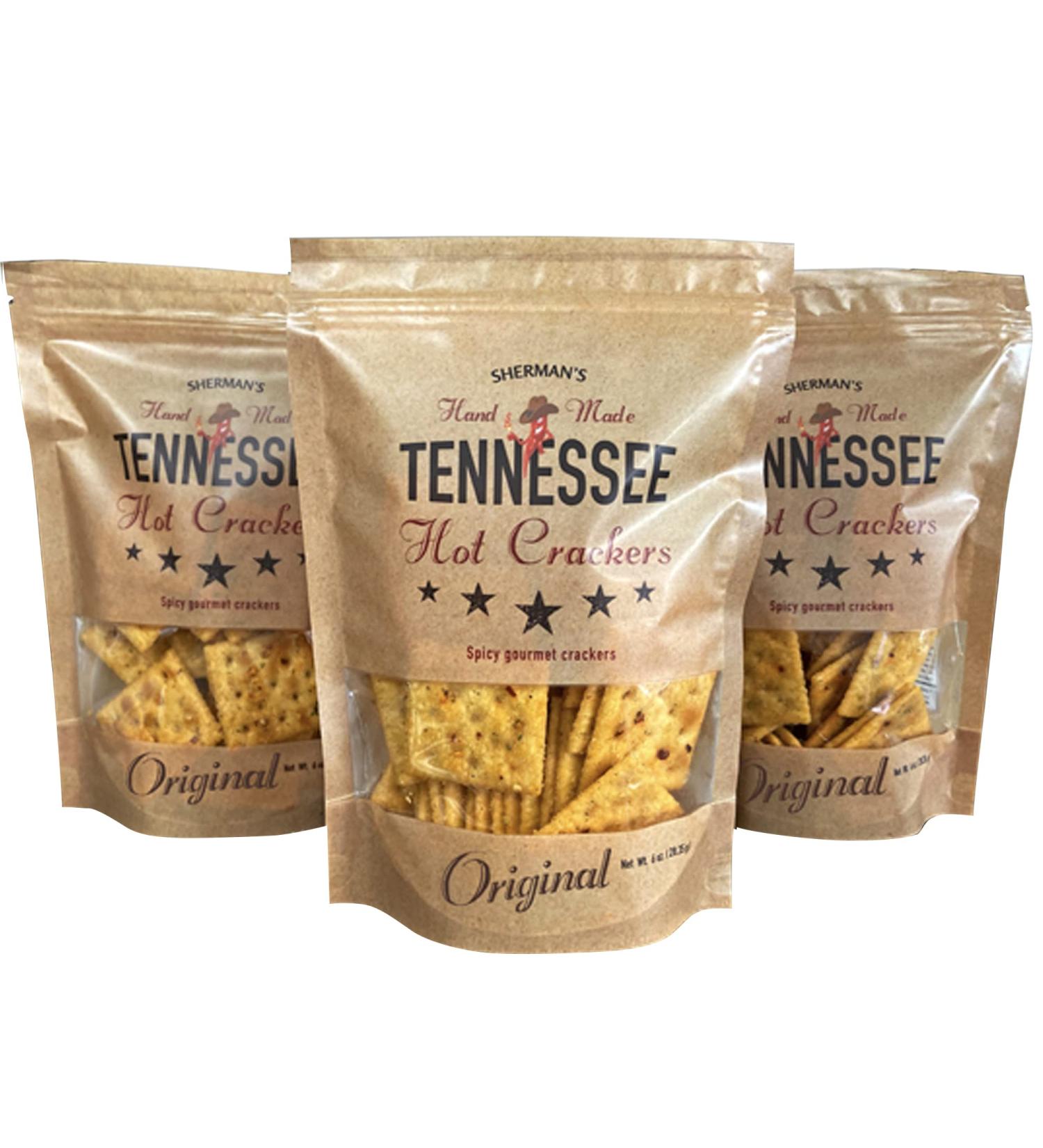 Sherman's Tennessee Hot Crackers Original Flavor - 3 Pack (6oz each) Spicy Snack Crackers - Buy Online on GoSupps.com