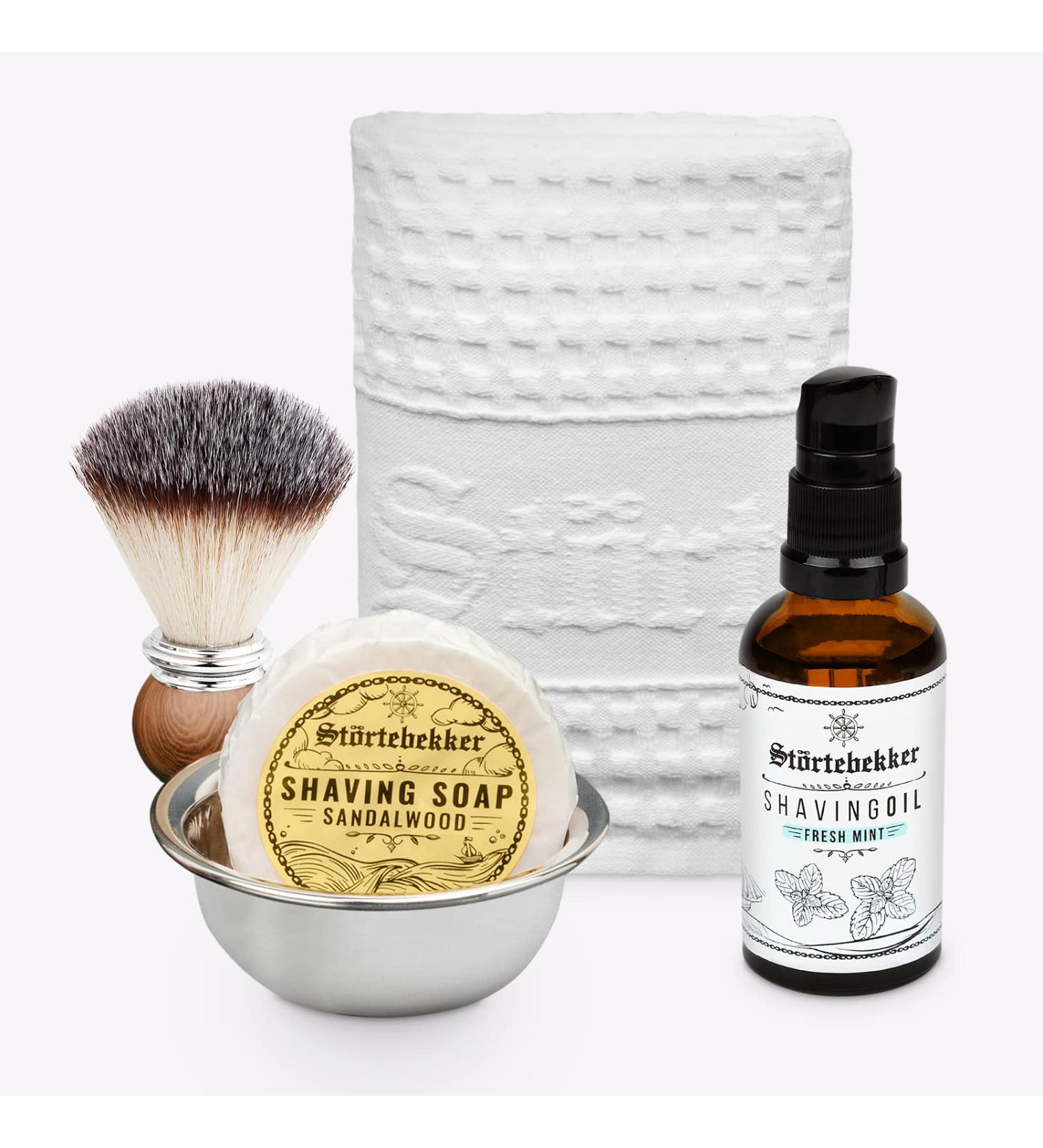St rtebekker Rasiners Care Set - Premium Shaving Brush Soap Bowl Oil & Towel - Perfect Gift for Men - High-Quality Shaving Set for an Ultimate Shave Experience - Buy Online on GoSupps.com