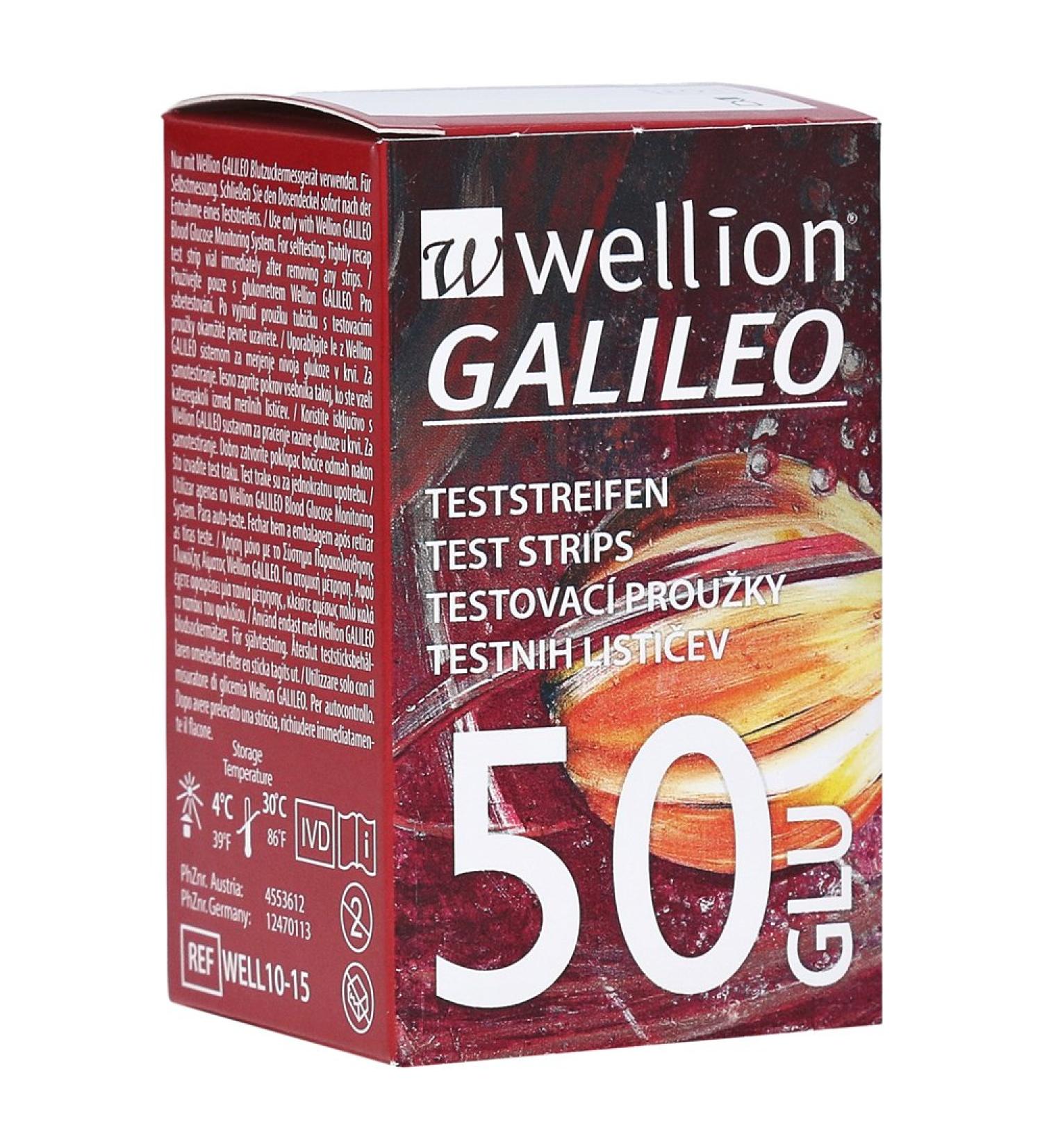 WELLION GALILEO blood glucose test strips 50 pieces