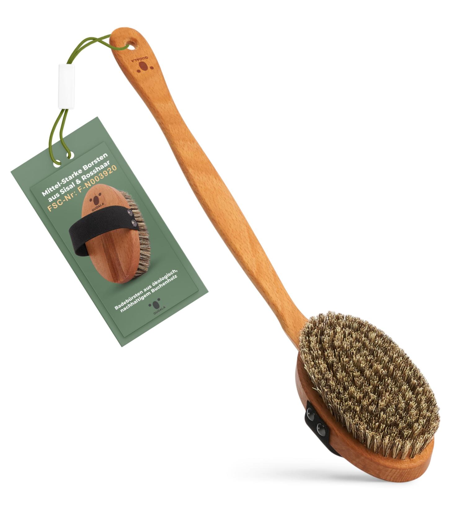 Sustainable Body Brush | Natural Wood & Bristles | Made in Germany | Dry & Wet Use - Buy Online on GoSupps.com