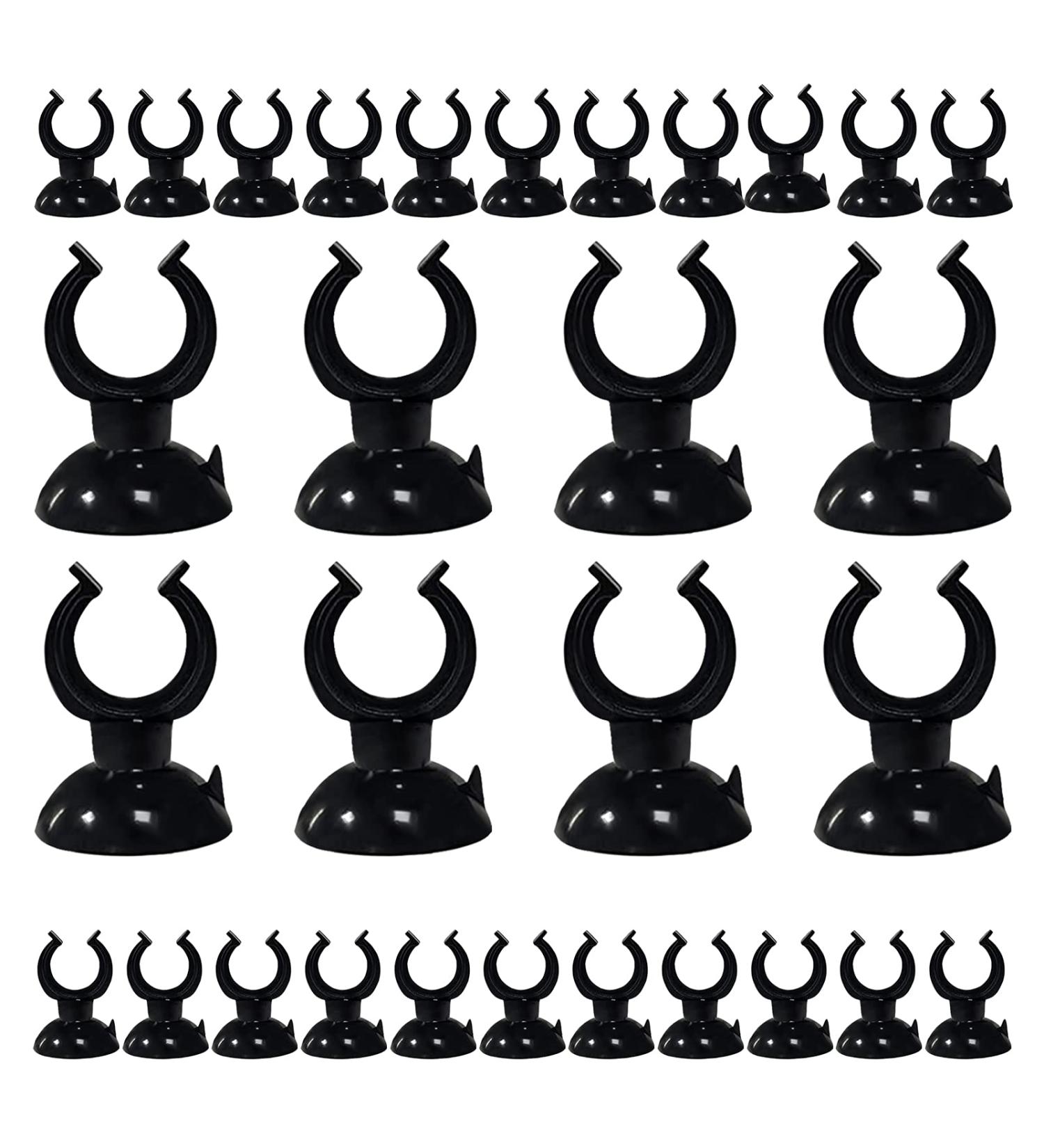 Gzhaizhuan 30 STK Aquarium Suction Cups - Durable PVC Fish Tank Hose Holders & Accessories (30x20mm Black) - Buy Online on GoSupps.com