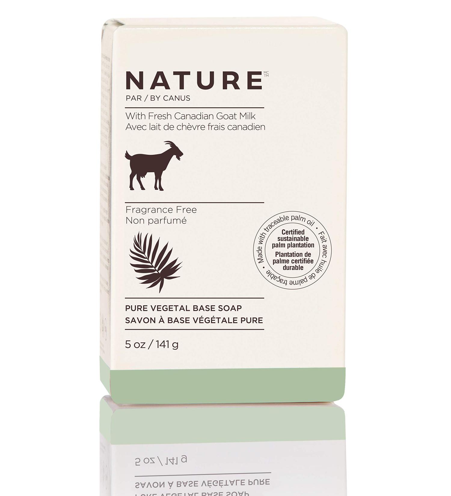 Nature by Canus Fragrance-Free Goat Milk Bar Soap | 5 oz | Vitamin A, B3 & Minerals - Buy Online on GoSupps.com
