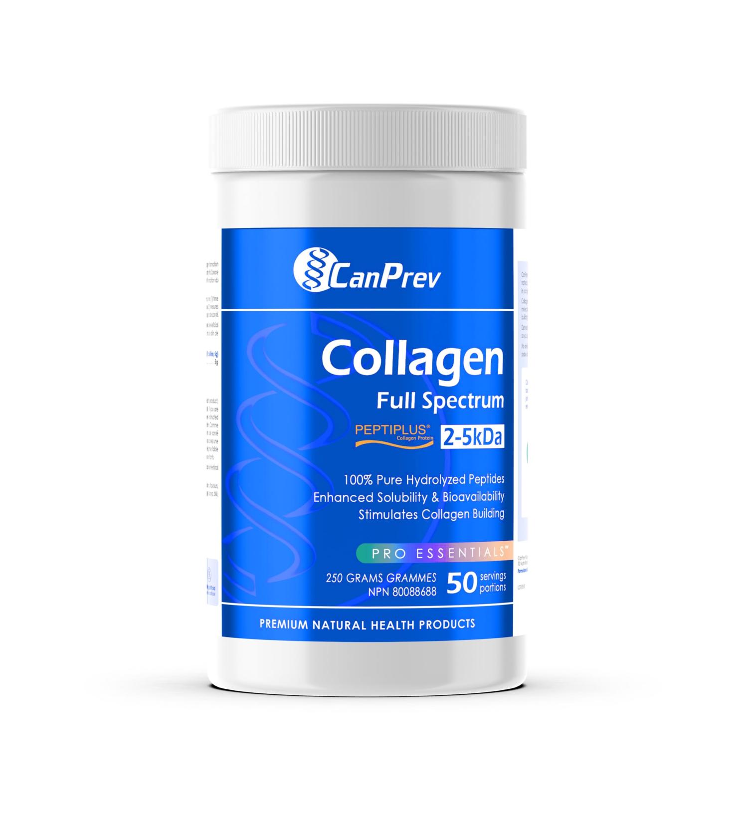 CanPrev Collagen Full Spectrum Peptiplus 250g Powder - Pure Hydrolyzed Peptides Optimized for Easy Mixing & Absorption - Bovine Collagen Supporting Joint Hair Skin Nail & Bone - Buy Online on GoSupps.com