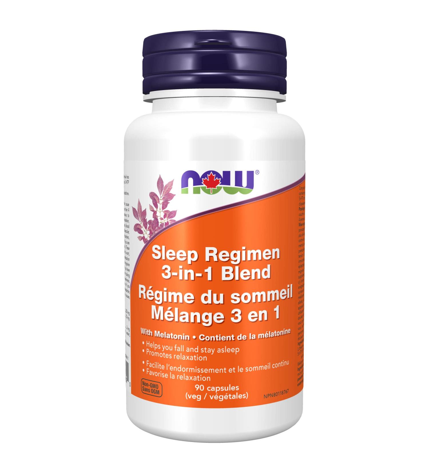 NOW Supplements Sleep Regimen Blend 3-in-1 with Melatonin 3mg Capsules 90 Count - Buy Online on GoSupps.com