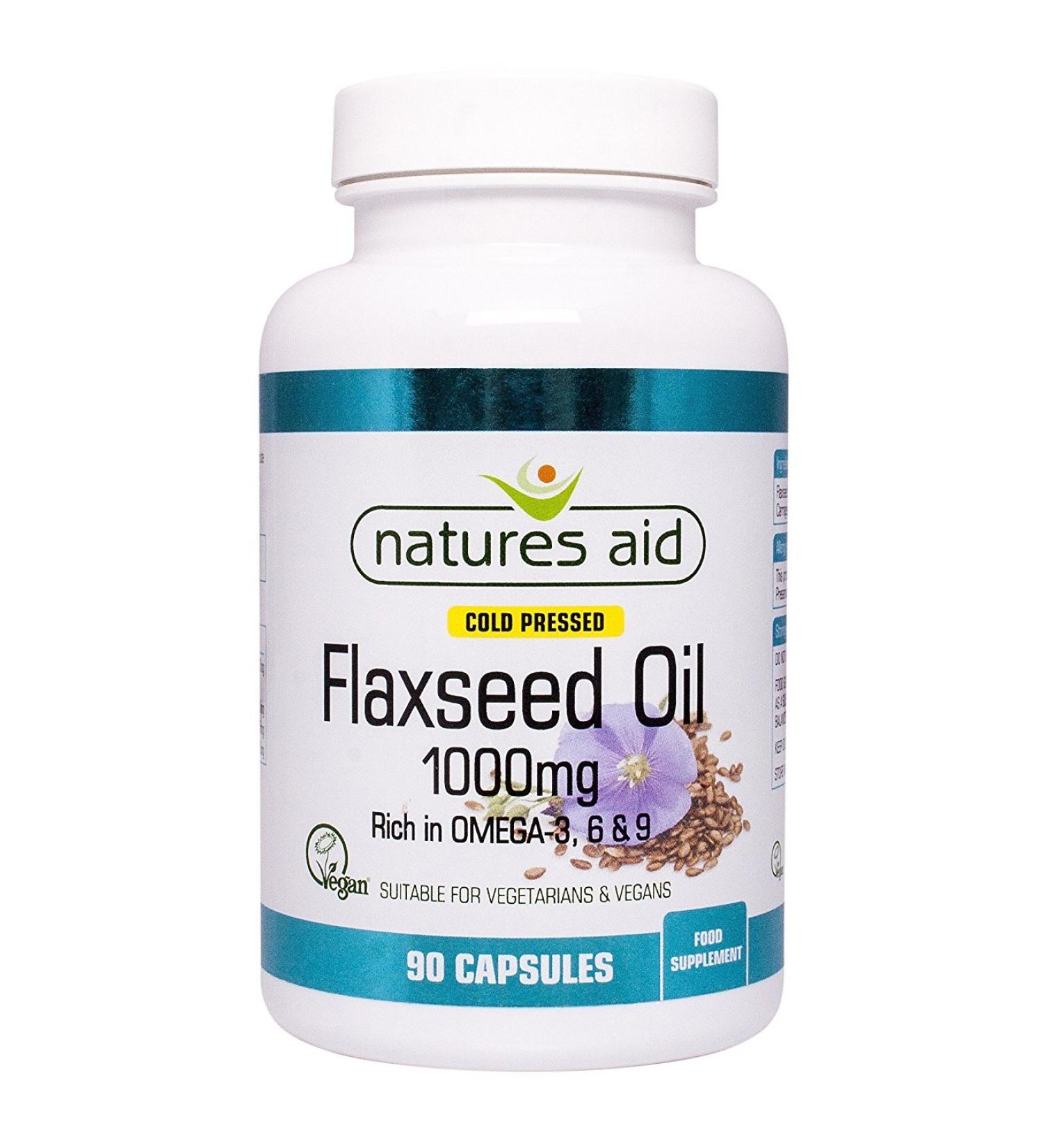 Nature's Aid Flaxseed Oil 1000mg CLA Weight Loss Supplement - 90 Capsules - Buy Online on GoSupps.com