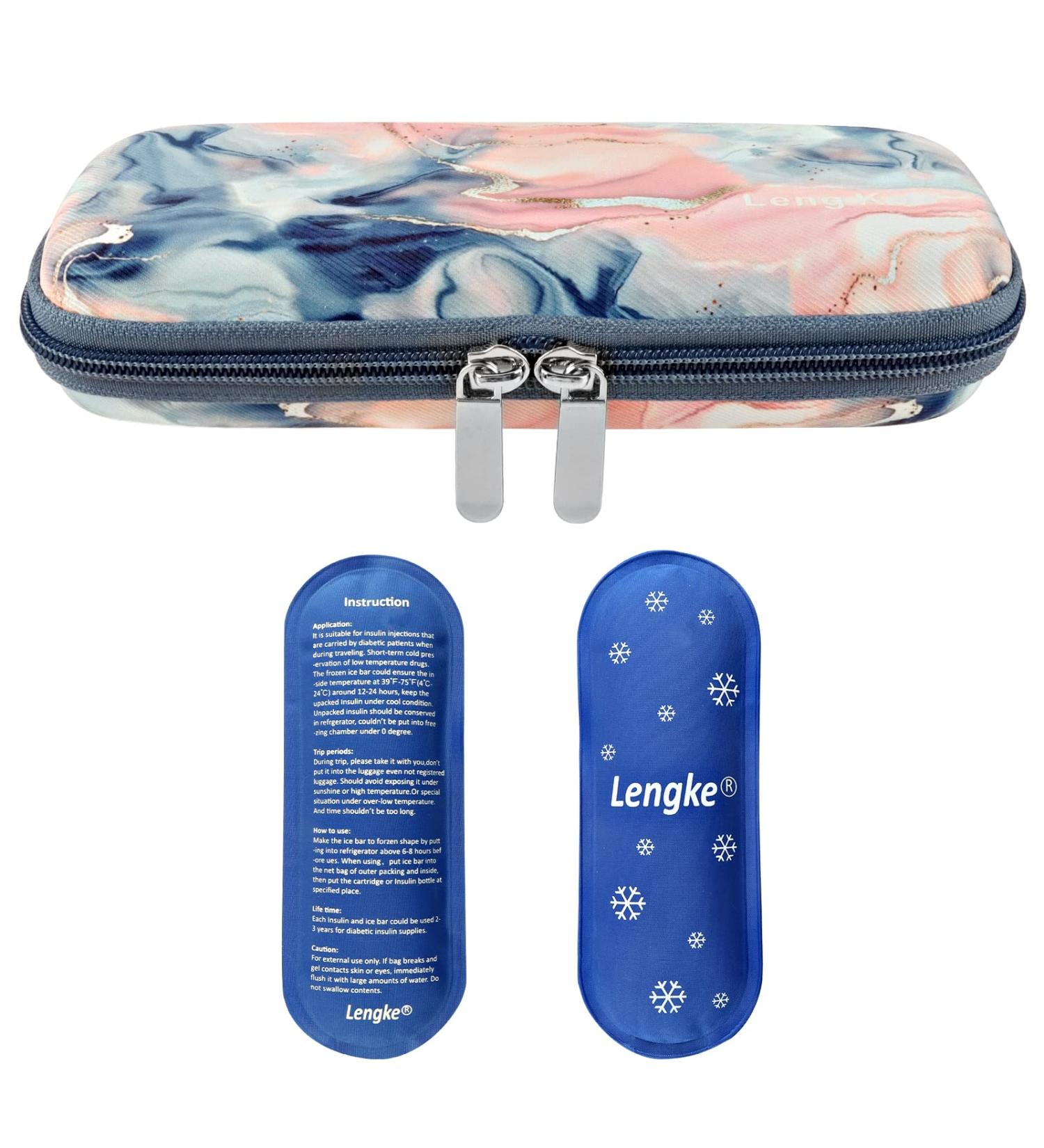 EVA Insulin Bags for Diabetes | Diabetic Travel Bag with Cooling Packs - Quicksand Pink - Buy Online on GoSupps.com