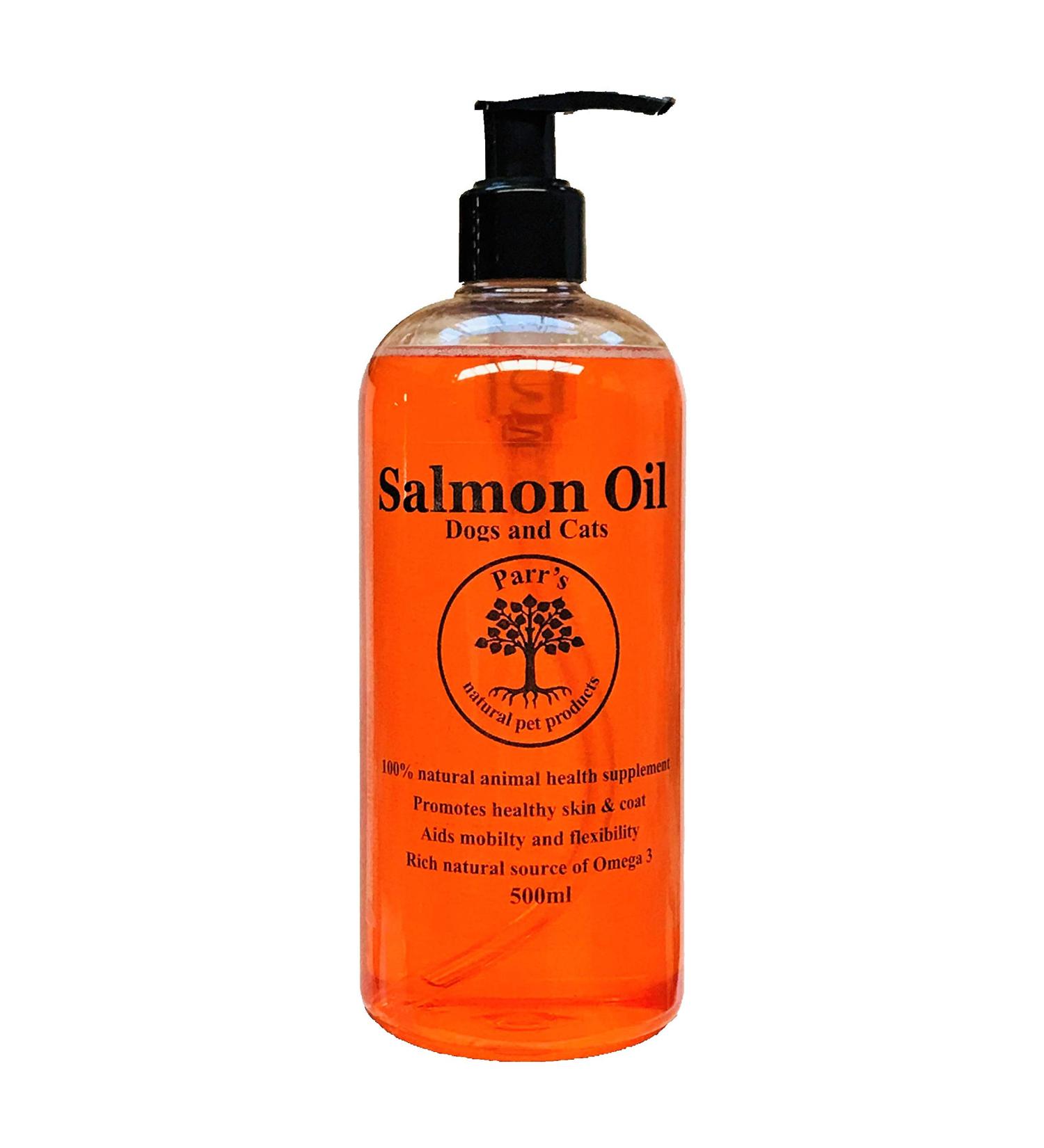 Salmon Oil - 100% Crystal Clear & Pure for Dogs and Cats-500ml - Buy Online on GoSupps.com