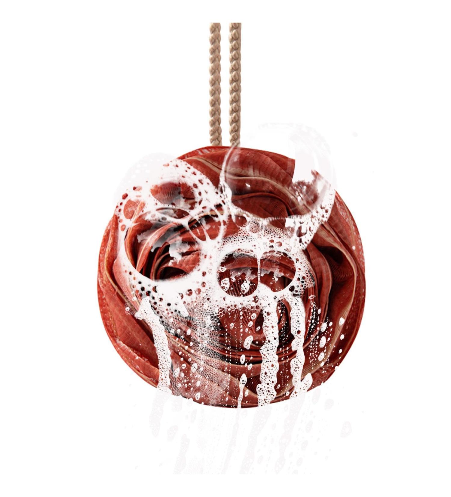 Shower Sponges for Body Rose Multipurpose Bath Balls Portable Skin Friendly Body Scrubber Cute Bath Supplies for Home Apartment Dormitory Bathroom Red - Buy Online on GoSupps.com