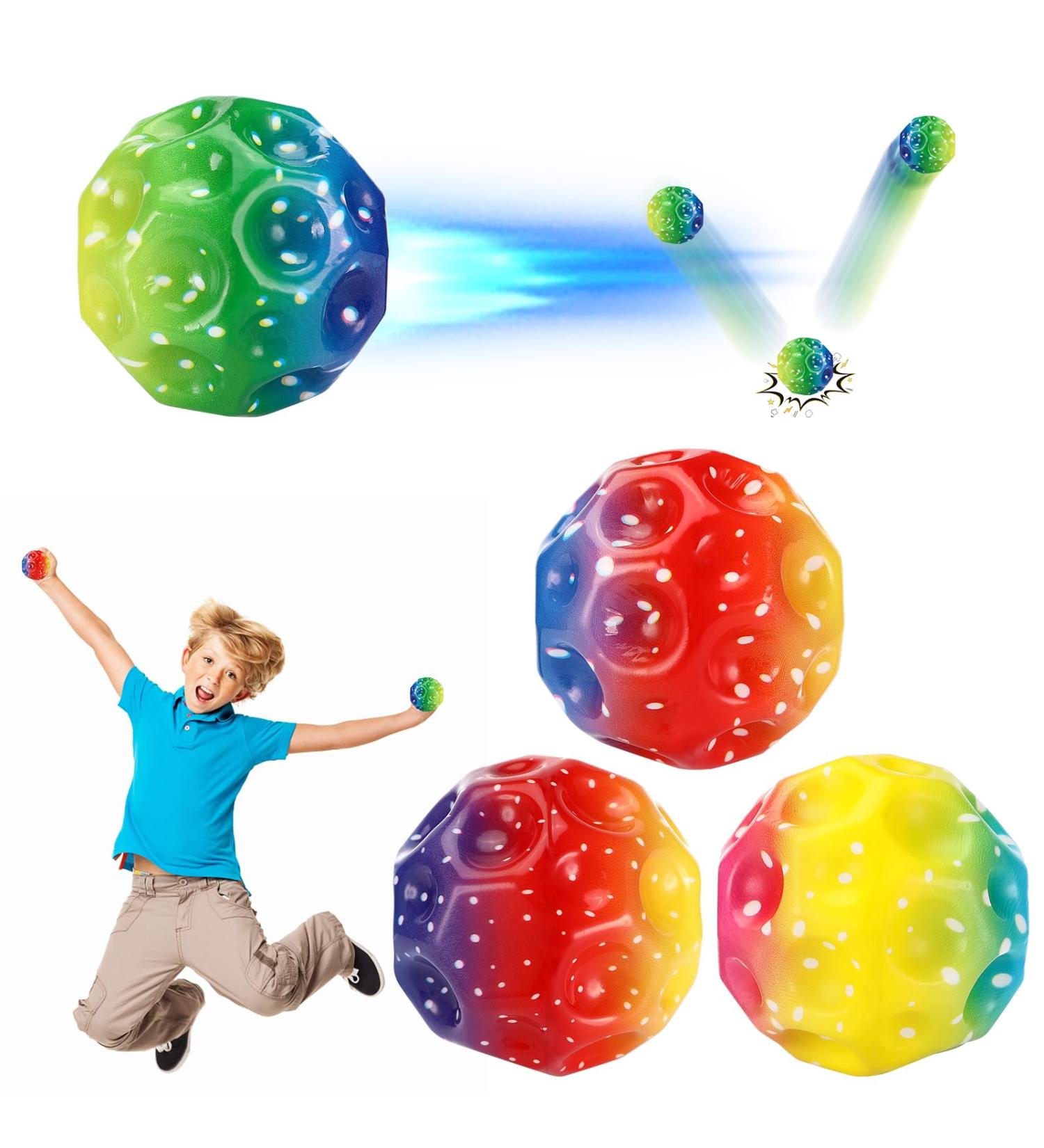 Collazoey 4-Piece Astro Jump Ball Set | Multi-Color Galaxy Moon Balls for High Jumping Fun | Bouncing Ball Toys for Kids' Parties - Buy Online on GoSupps.com
