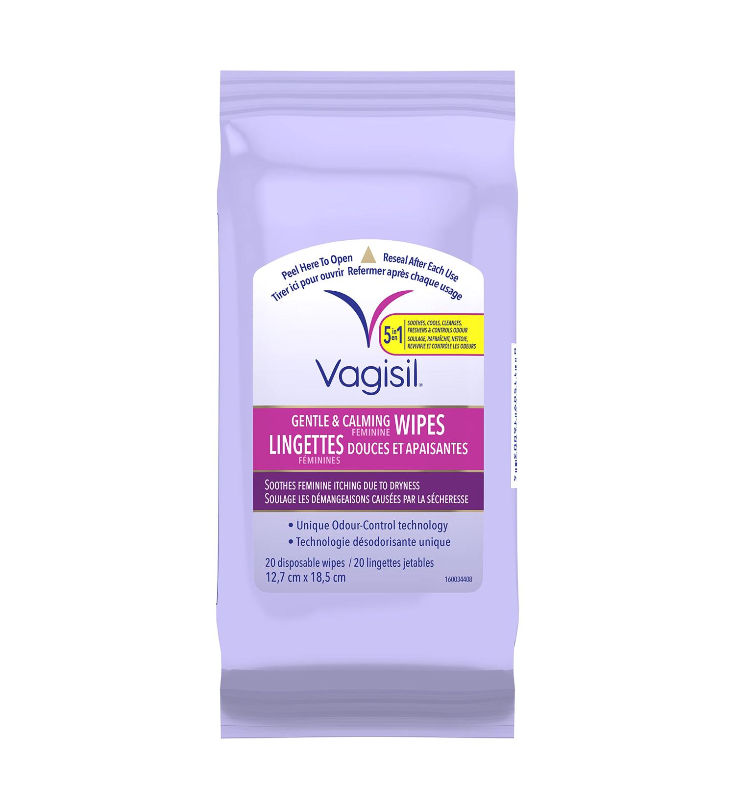Vagisil Wipes Anti-Itch Feminine Vaginal Wipes Gentle and Calming for Itch Relief with Odour-Control 20-Count 20 Count - Buy Online on GoSupps.com