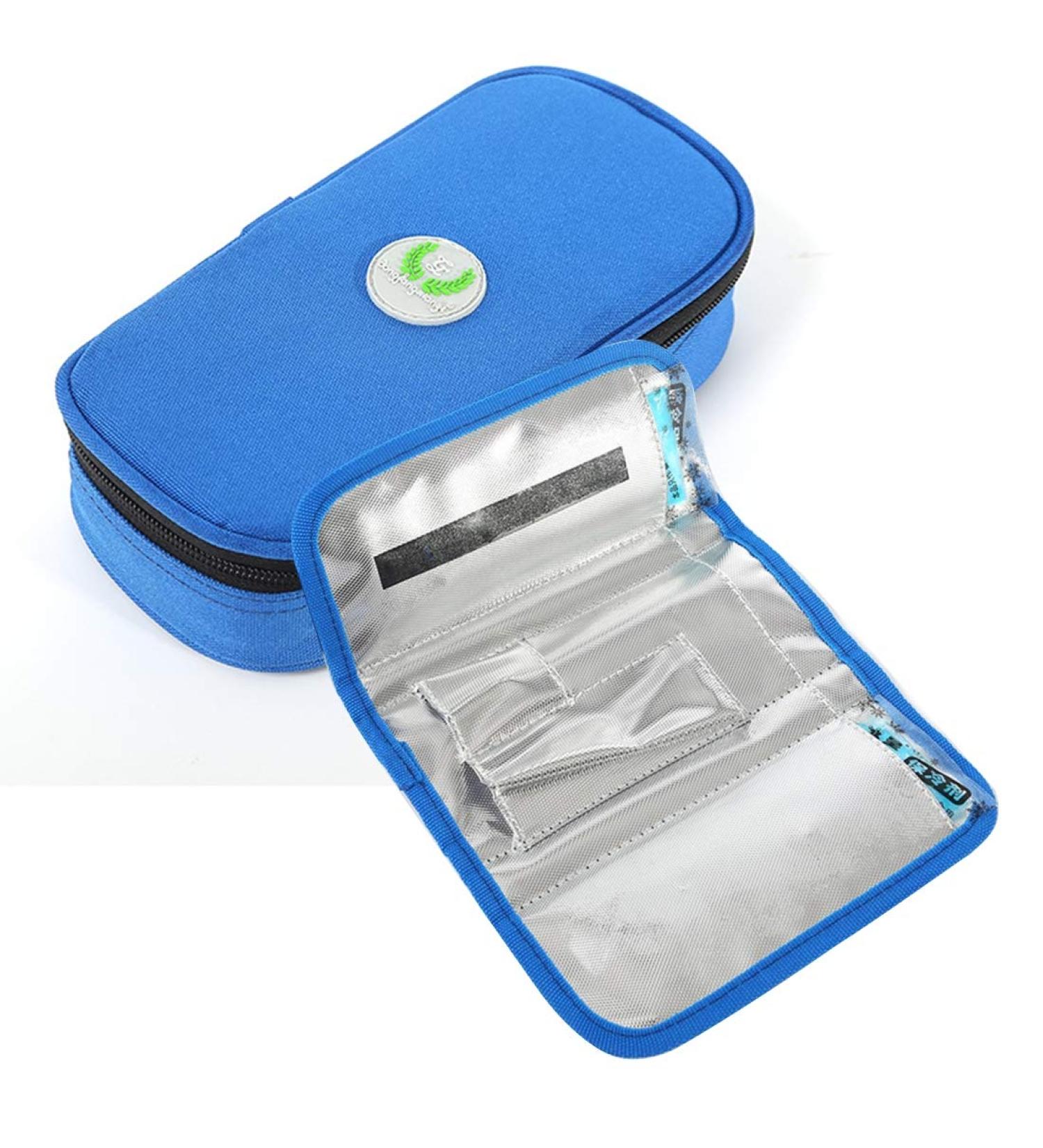 Home & Garden Travel Needs Outdoor Insulated Bag Insulin Storage Bag Size: 20.3 * 10 * 5cm(Black) (Color : Blue) - Buy Online on GoSupps.com