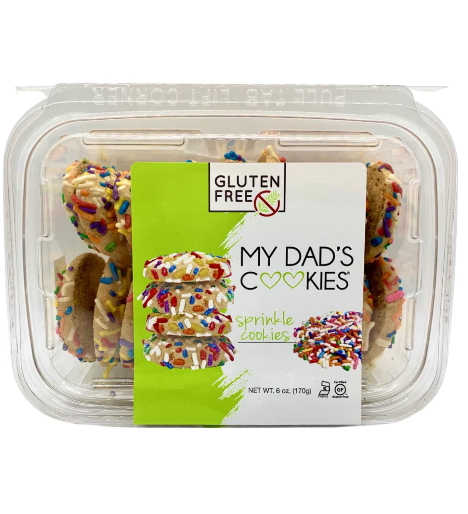 My Dad's Cookies 6oz (3-Pack) - Gluten Free, Dairy Free, Kosher, Fresh Baked Sprinkle Cookies - Buy Online on GoSupps.com