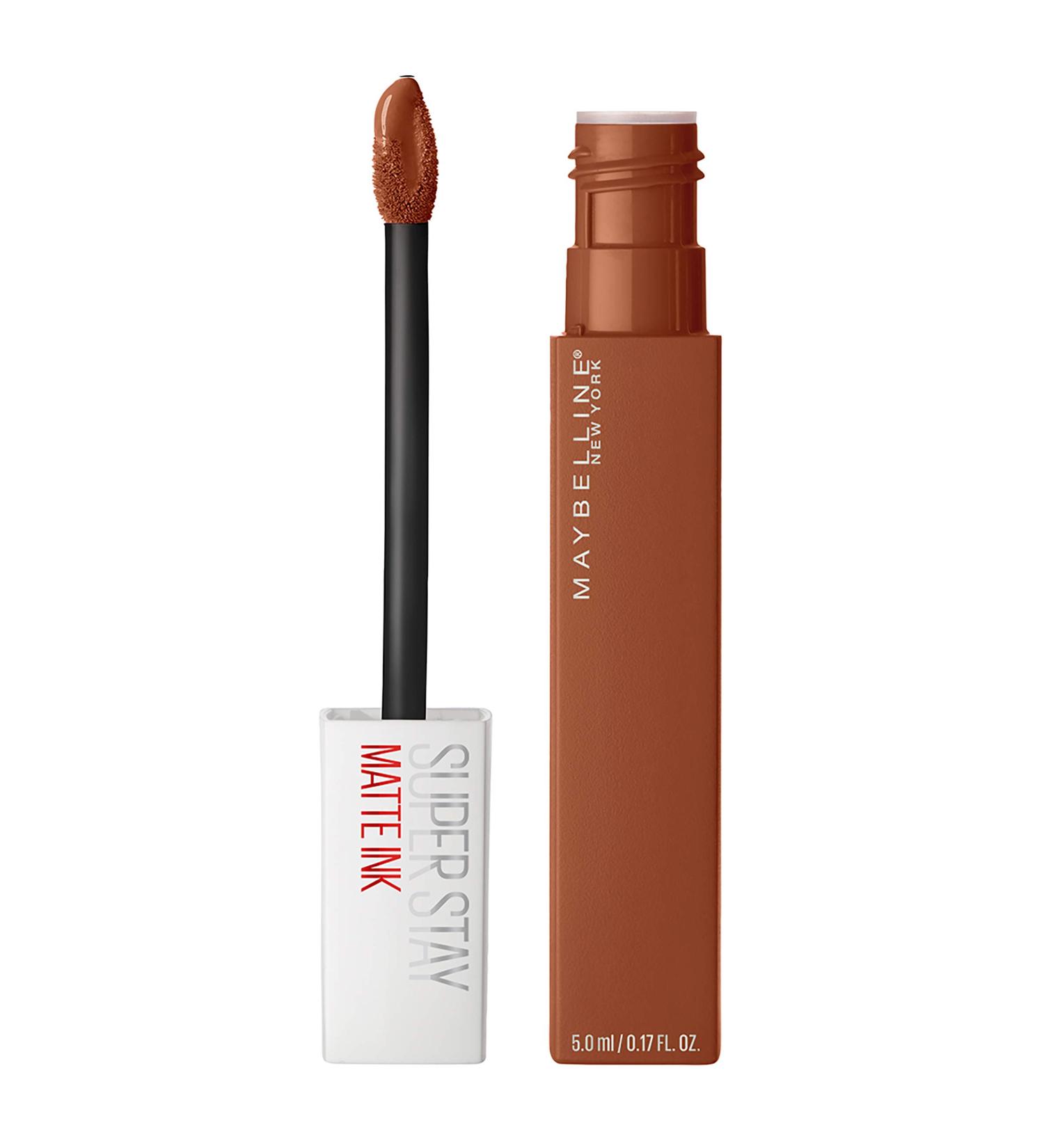 Maybelline Super Stay Matte Ink Liquid Lipstick in Globetrotter Brown Beige - Long Lasting High Impact Color - Up to 16H Wear - Buy Online on GoSupps.com