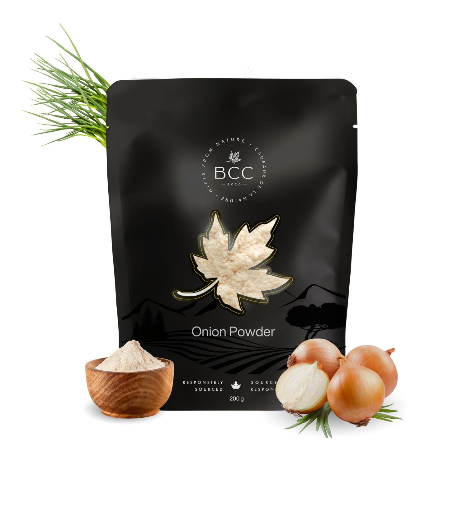 Onion Powder 200g Premium Quality Non-GMO Gluten-Free Finely Ground for Cooking Fries Seasoning and Marinades Rich Flavor and Aroma No Additives - Buy Online on GoSupps.com