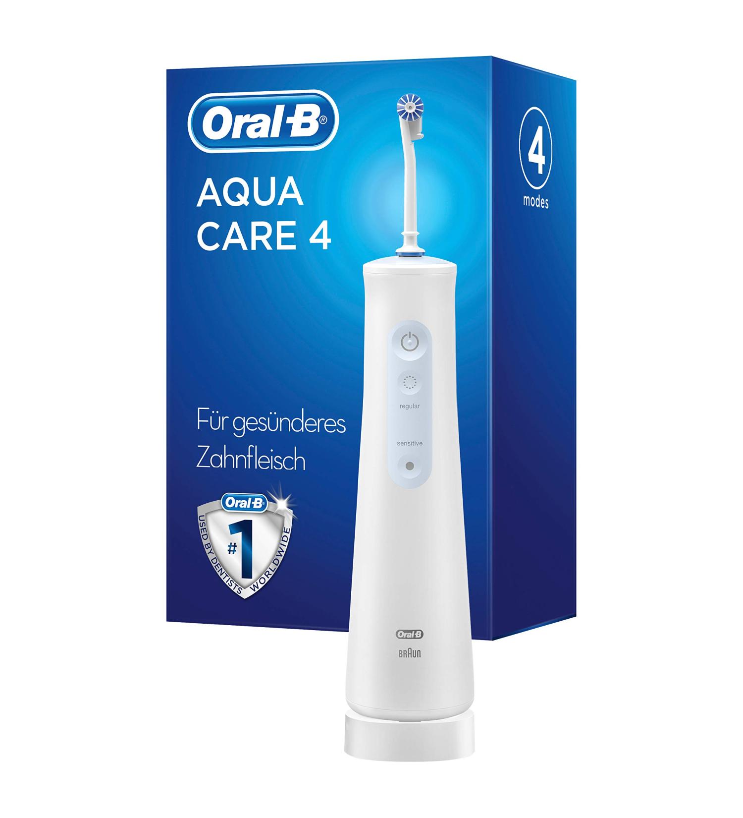 Oral-B AquaCare 4 Mouth Shower | Interdental Cleaner with 4 Modes | Gentle Dental Care & Healthy Gums | Gift for Him/Her - Brown/White/Blue - Buy Online on GoSupps.com