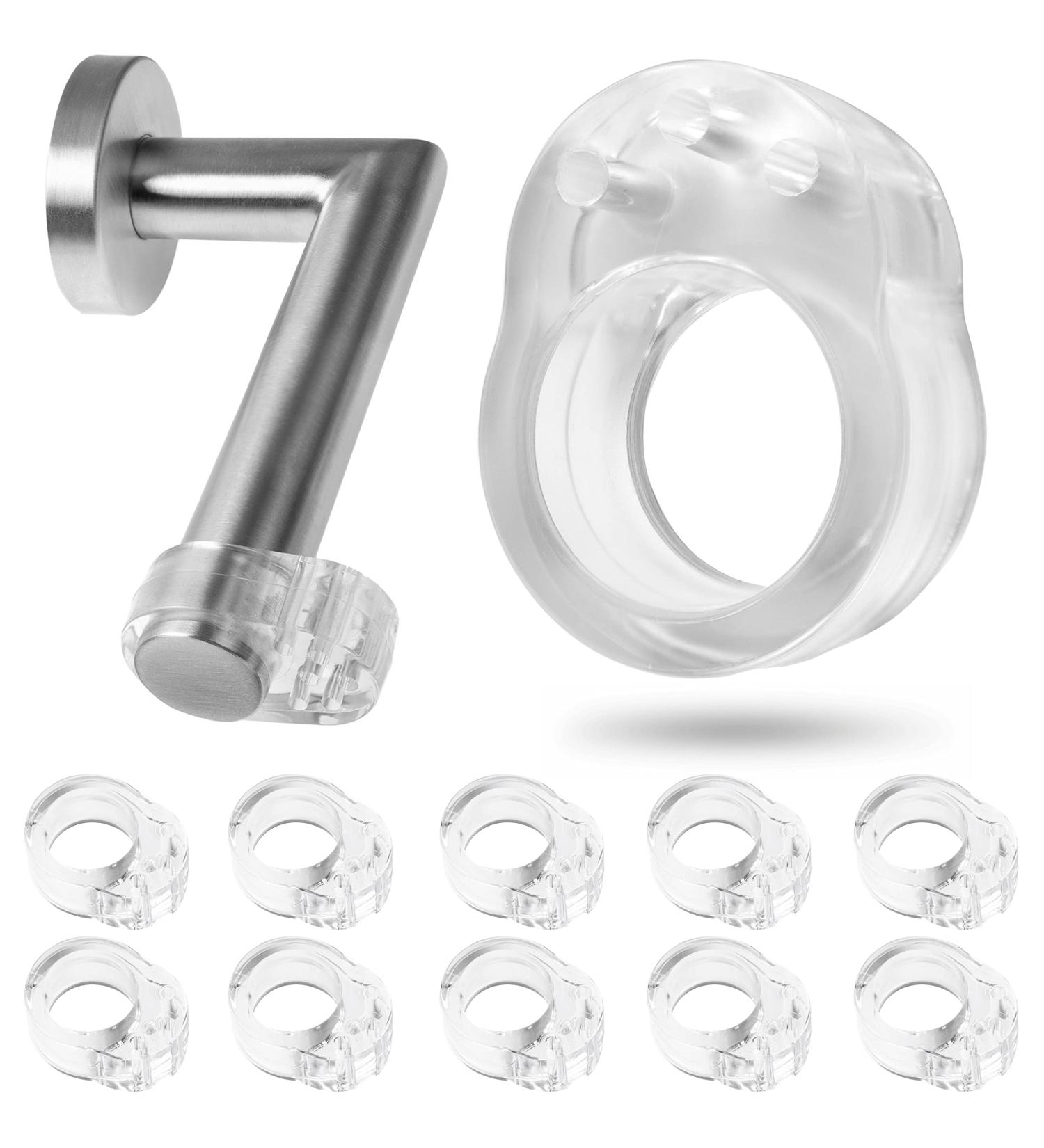 Door Jack Buffer 10 Pack - Transparent 18mm - Protect Walls & Handles | Elastic Wall Stop for Round & Square Doors - Buy Online on GoSupps.com