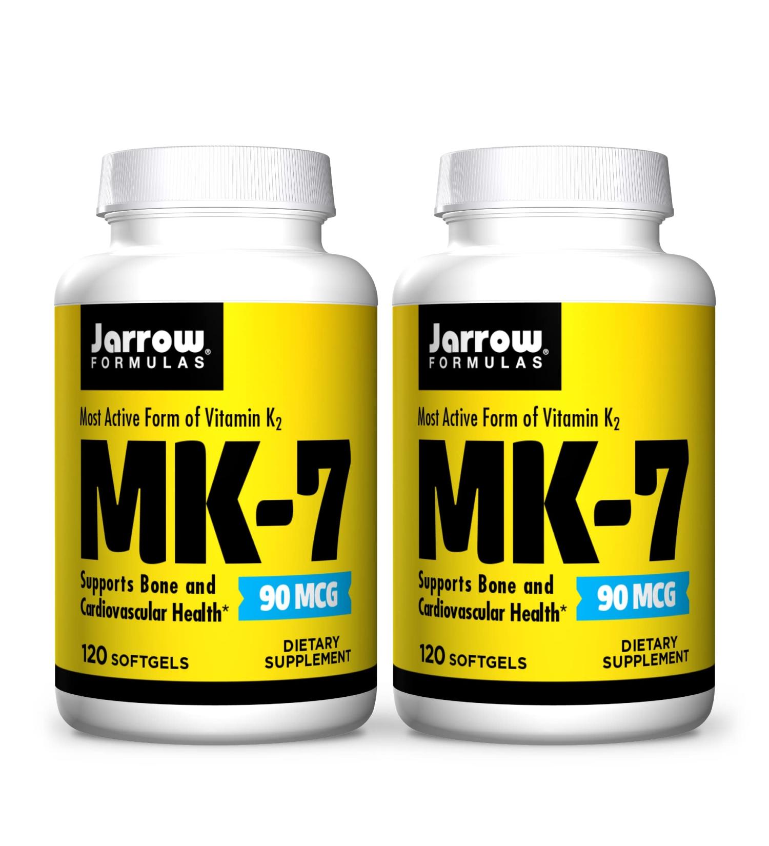 Jarrow Formulas MK-7 90 mcg - 240 Softgels for Strong Bones & Heart Health - Buy Online on GoSupps.com