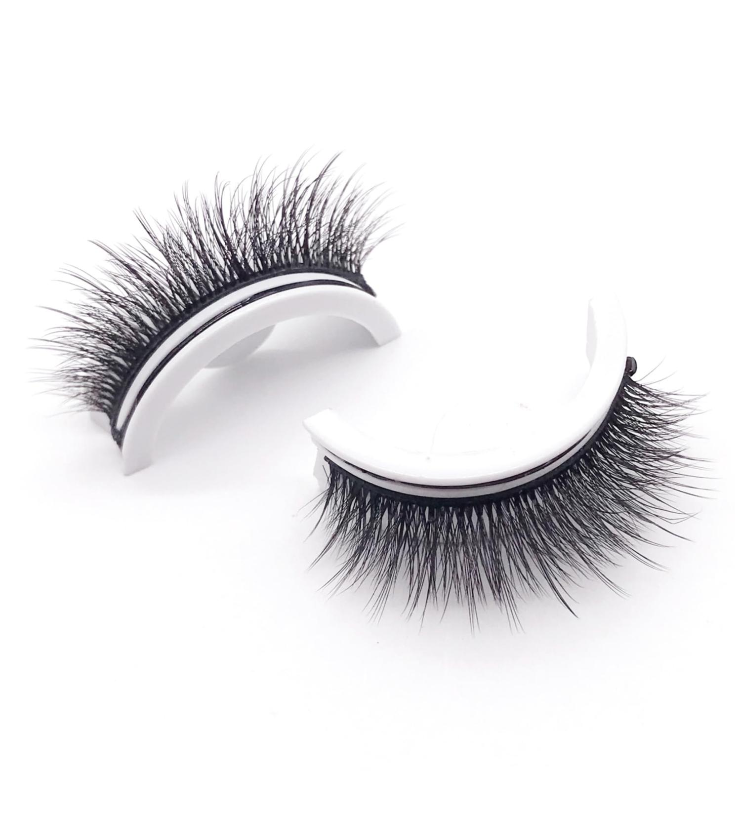 Fake Eyelashes 1 Pair Self-adhesive False Eyelashes Makeup Eyelashes with Crystal Case Realistic Lashes for Beginners Women Bushy Fake Eyelashes - Buy Online on GoSupps.com